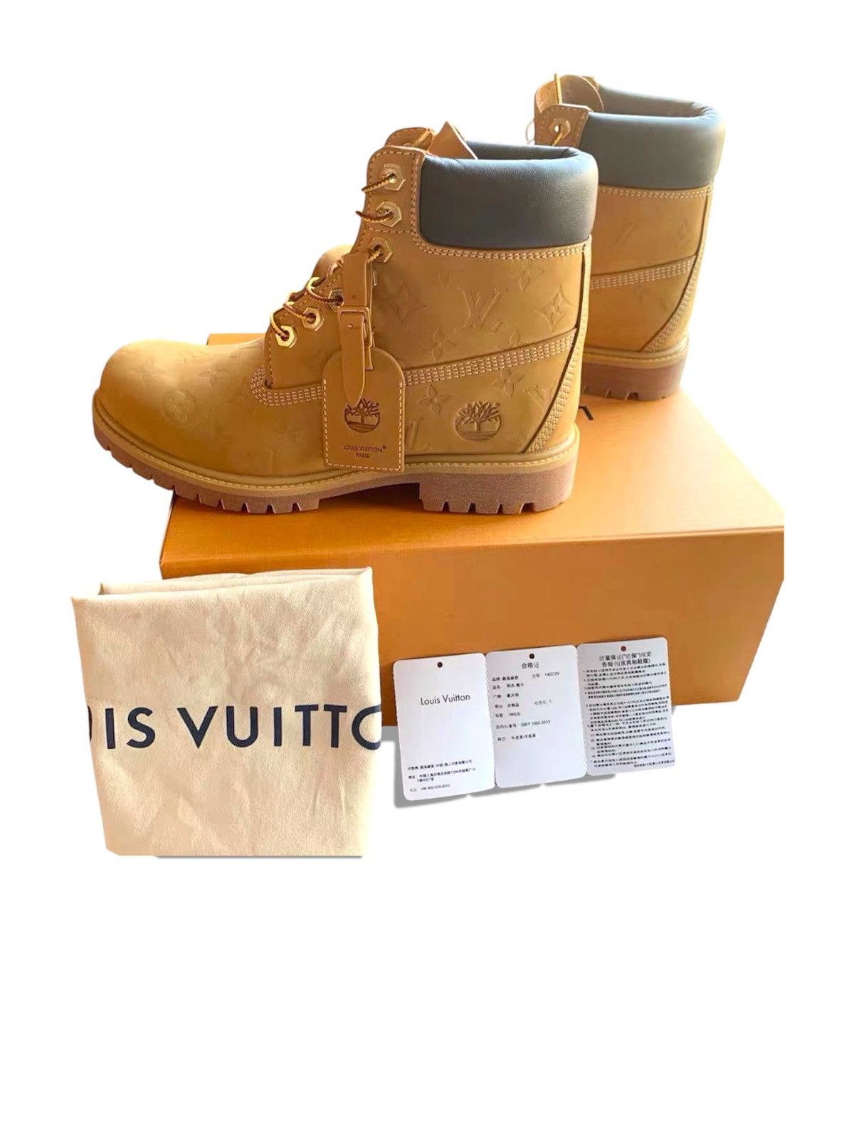 Louis Vuitton × Timberland Louis Vuitton X Timberland 9 Ankle Boots “6 Wheat Monogram Size US 9 / EU 42 - 1 Thumbnail