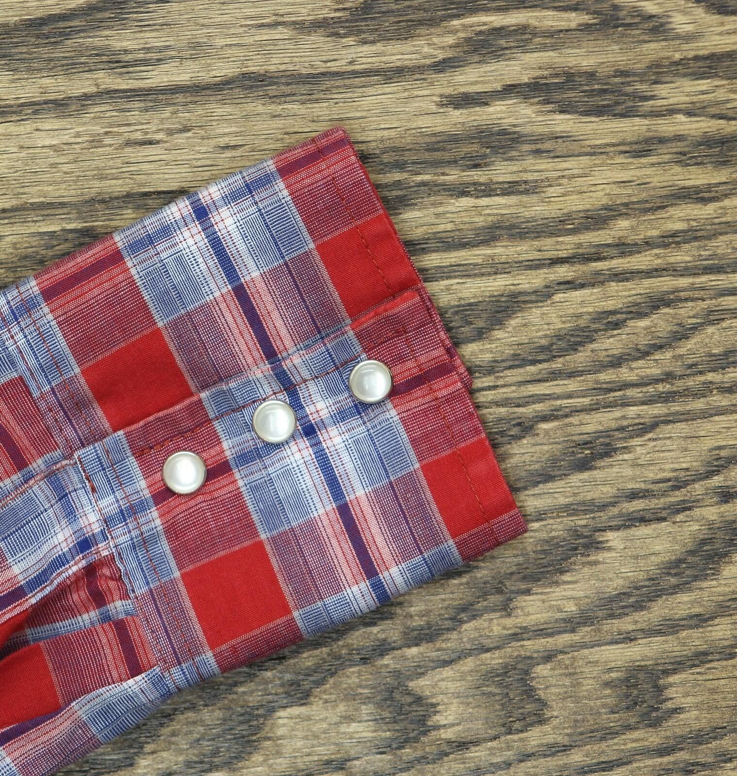 Wrangler Wrangler Snap Long Sleeve Shirt Red / Blue See Measurements Size US M / EU 48-50 / 2 - 4 Thumbnail
