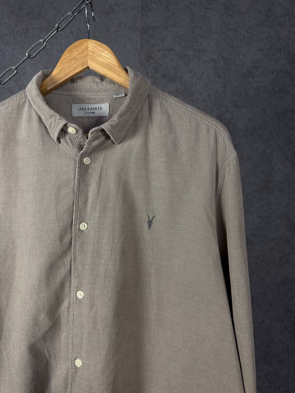 Allsaints Allsaints designer logo velvet shirt Size US XL / EU 56 / 4 - 2 Thumbnail