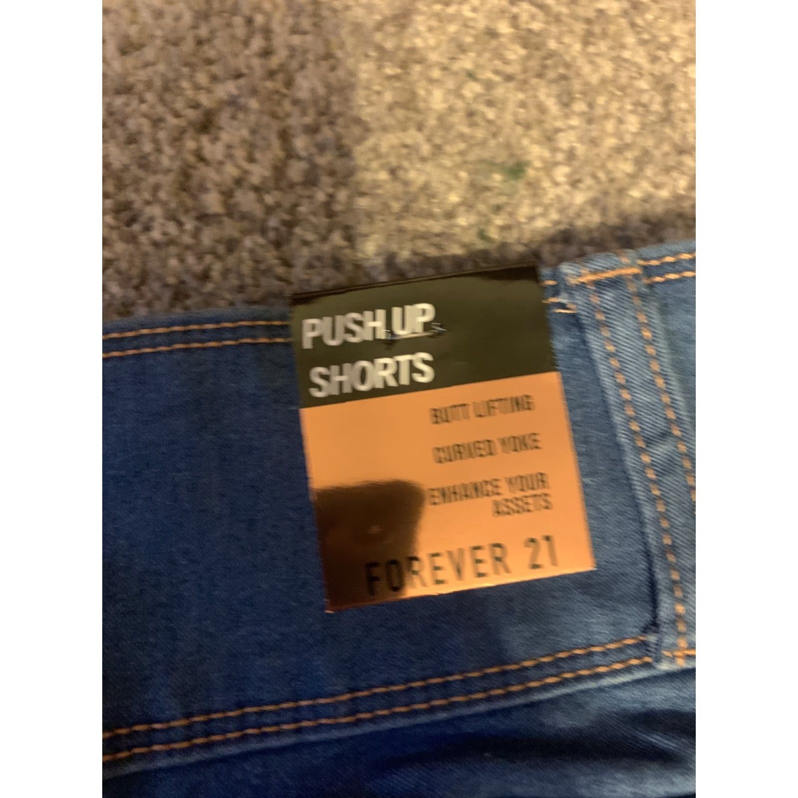 Forever 21 FOREVER 21 Denim Push Up Shorts SMALL Womens Slim Pockets Blue Cotton Blend Denim NWT Size 28" / US 6 / IT 42 - 5 Thumbnail
