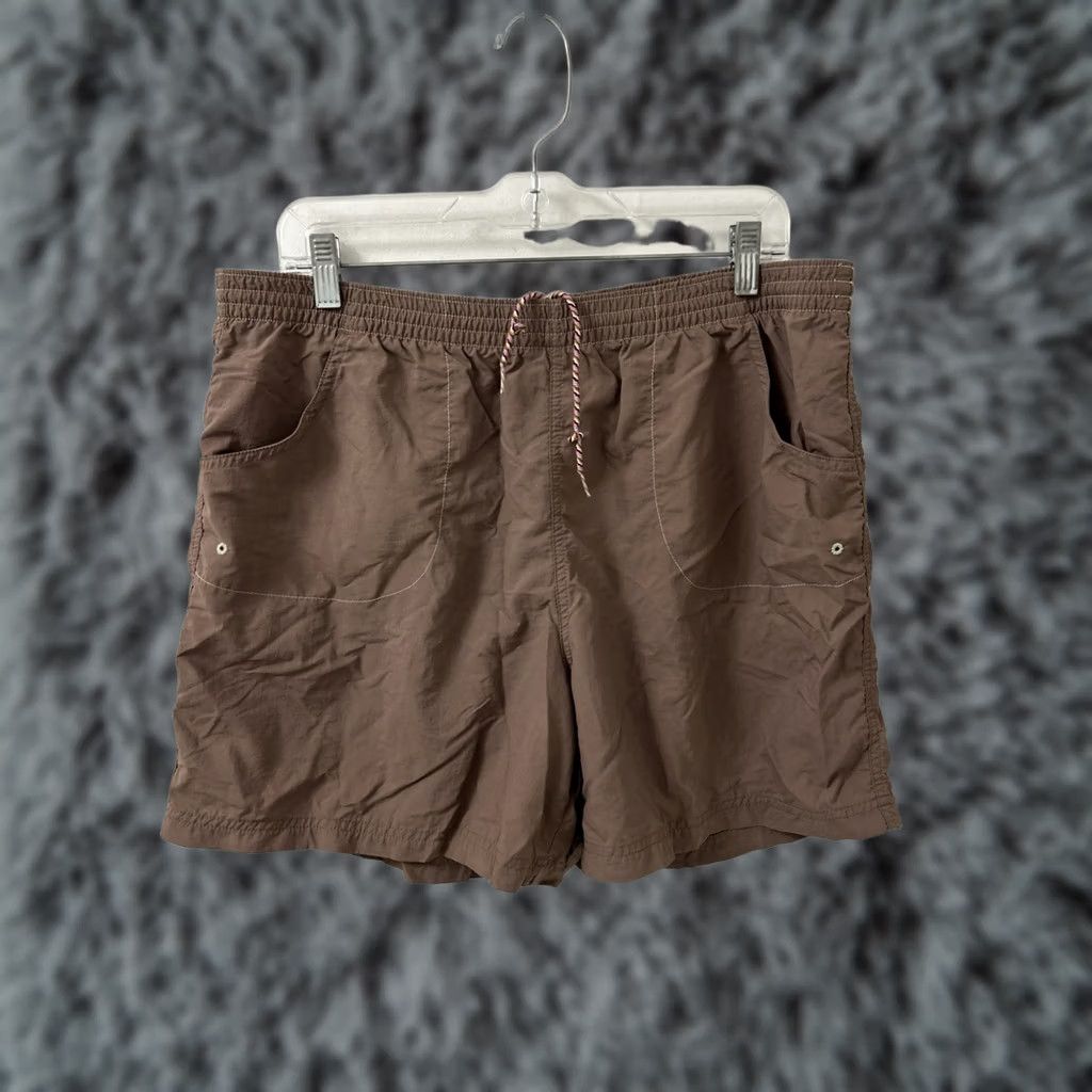 Vintage Columbia Womens Shorts Brown 5" Inseam Pockets Nylon Hiking Activewear Casual Travel Size 36" / US 14 / IT 50 - 1 Thumbnail