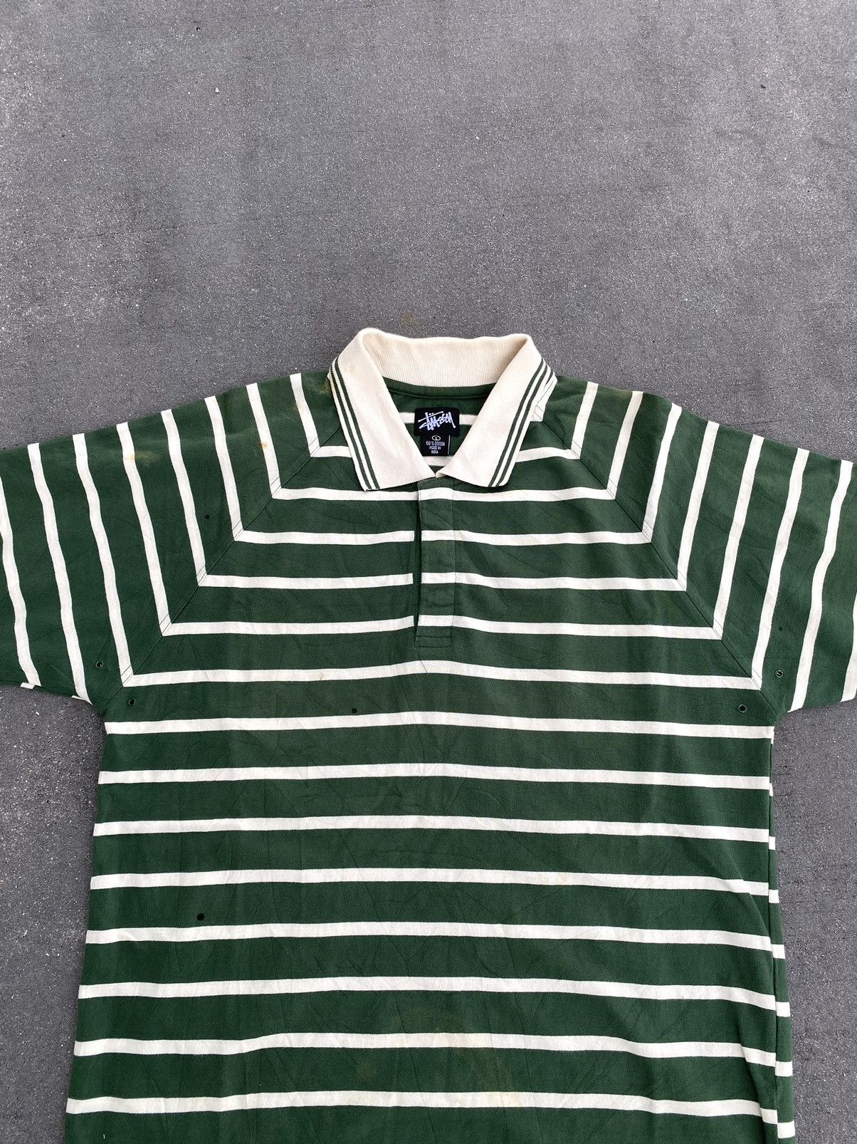 Stussy Vintage Rare Stussy Green Stripe Size US L / EU 52-54 / 3 - 2 Thumbnail