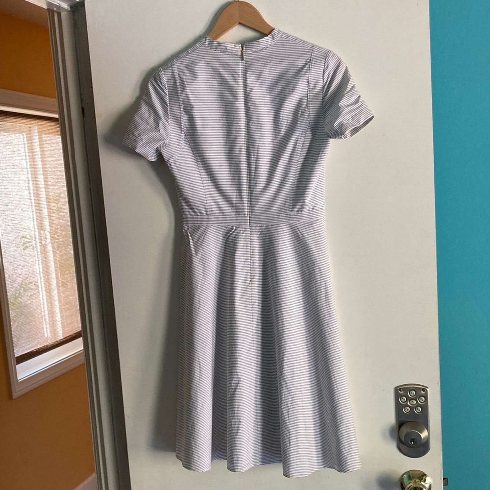 Tory Burch Tory Burch Womens Size 2 Striped White Fit Flare Dress Size XS / US 0-2 / IT 36-38 - 12 Thumbnail