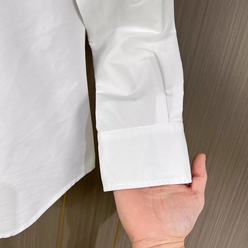 Thom Browne Thom Browne size42 Embroidered four bar striped shirt Size US XS / EU 42 / 0 - 5 Thumbnail