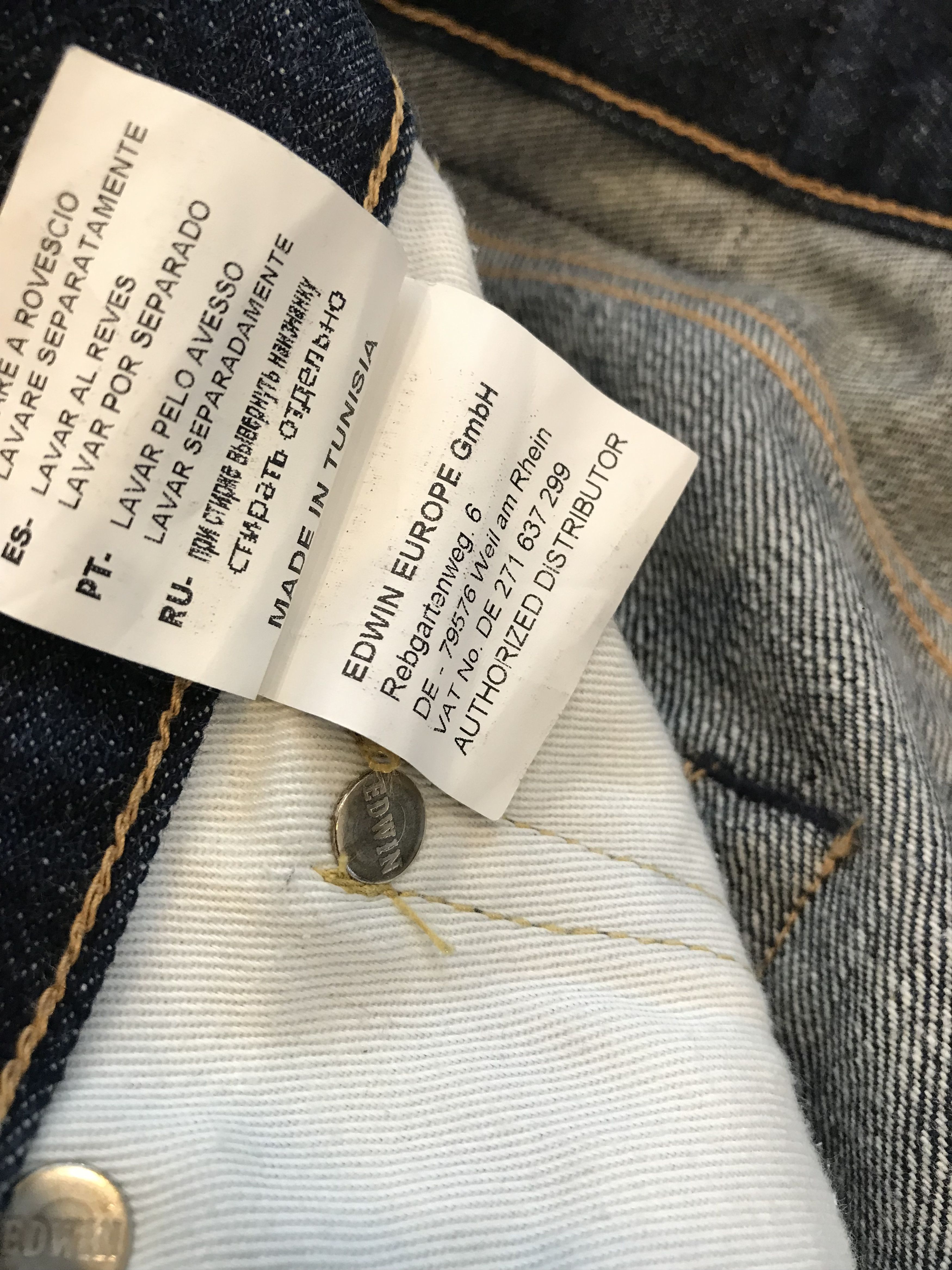 Edwin Edwin Selvedge Denim Tapered “Tokyo Japan” Size US 32 / EU 48 - 13 Thumbnail