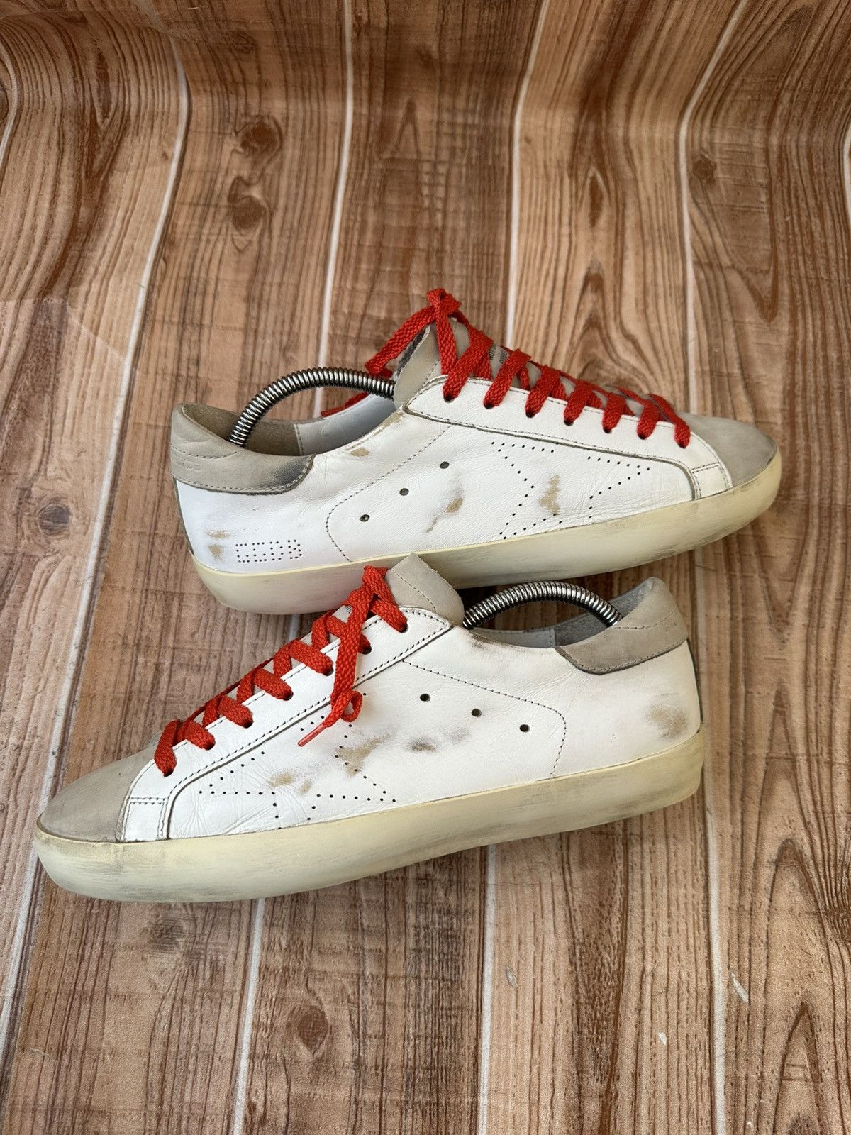 Golden Goose Golden Goose Superstar White Leather Nubuck Low Top Sneaks Size US 9 / EU 42 - 9 Thumbnail