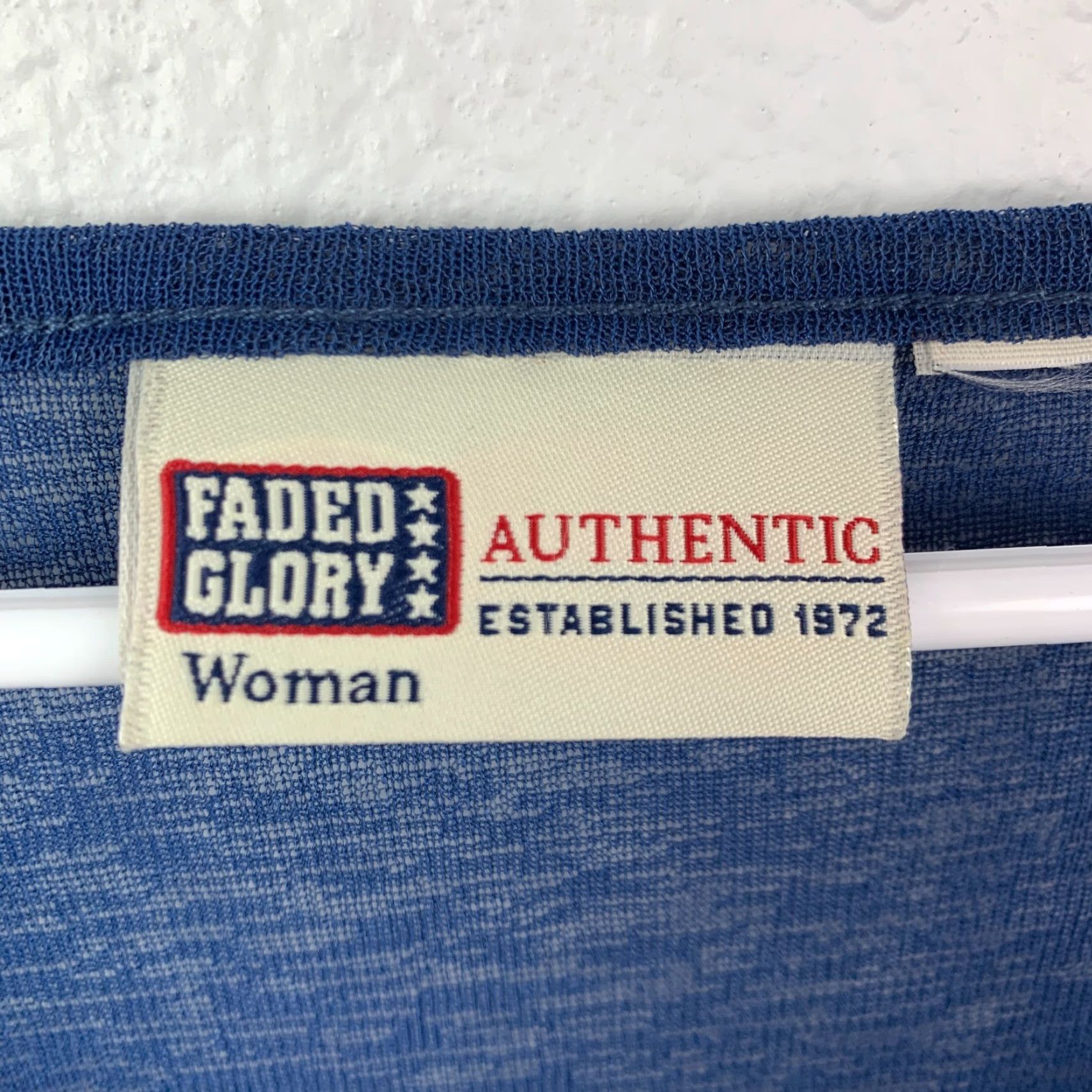 Faded Glory VINTAGE Faded Glory Boho Loose Keyhole Blue Shirt Blouse 2XL 48" Chest 24" Casual Long Sleeve Pullover Womens Blouse 90s Size XXL / US 16-18 / IT 52-54 - 4 Thumbnail
