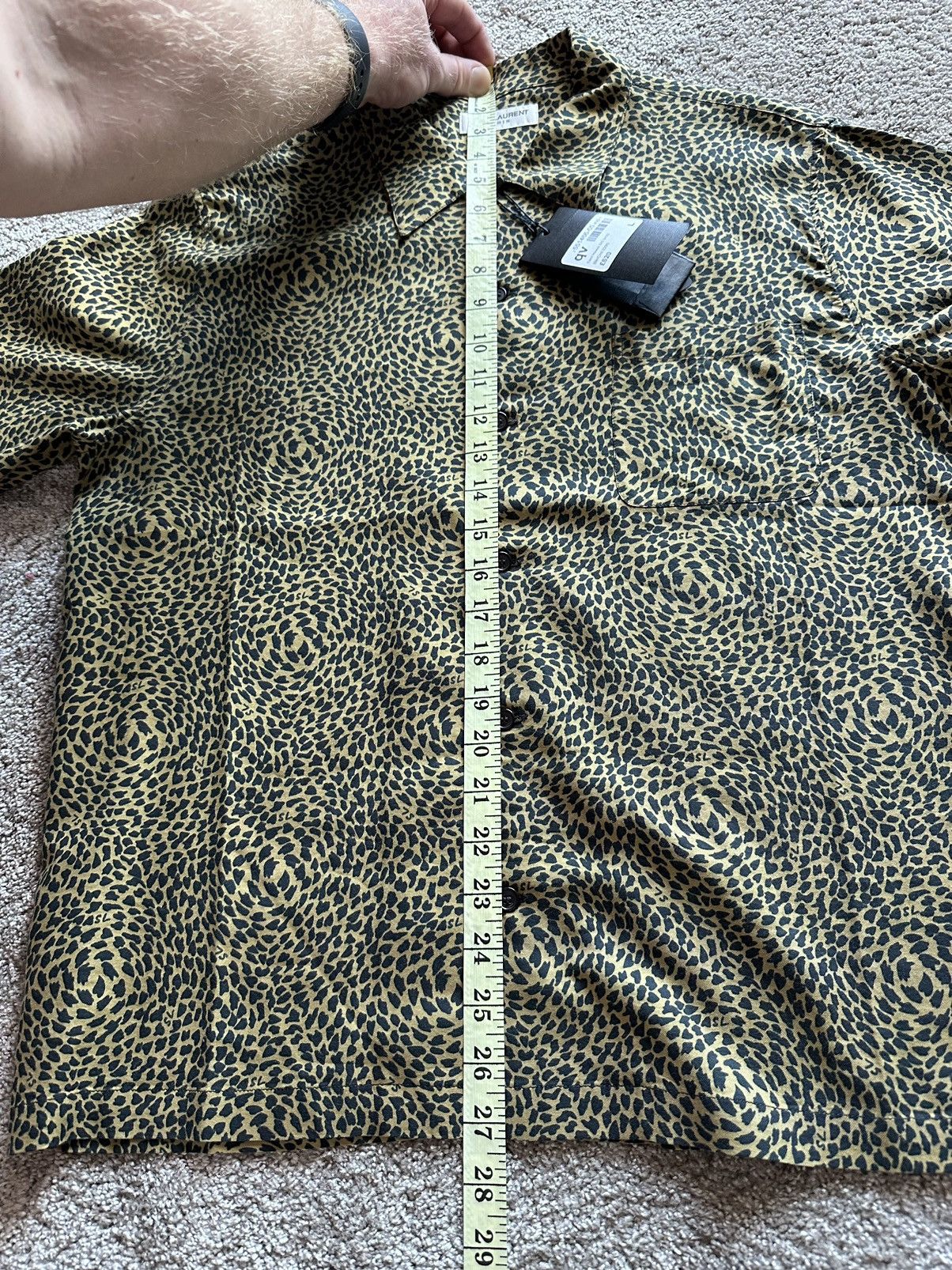 Saint Laurent Paris $1k 🤑 SS23 Saint Laurent logo leopard print shirt camp Size US L / EU 52-54 / 3 - 4 Thumbnail