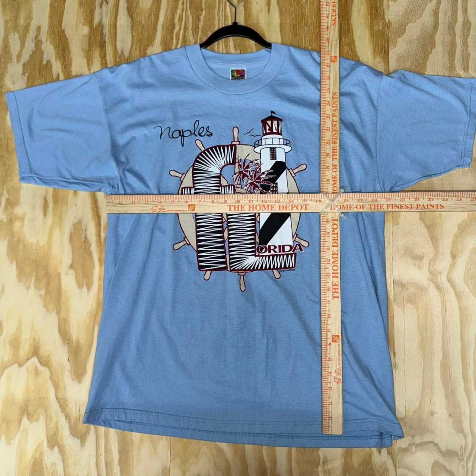 Fruit Of The Loom Vintage y2k naples florida tourist 2000s lighthouse t-shirt Size US XL / EU 56 / 4 - 3 Thumbnail