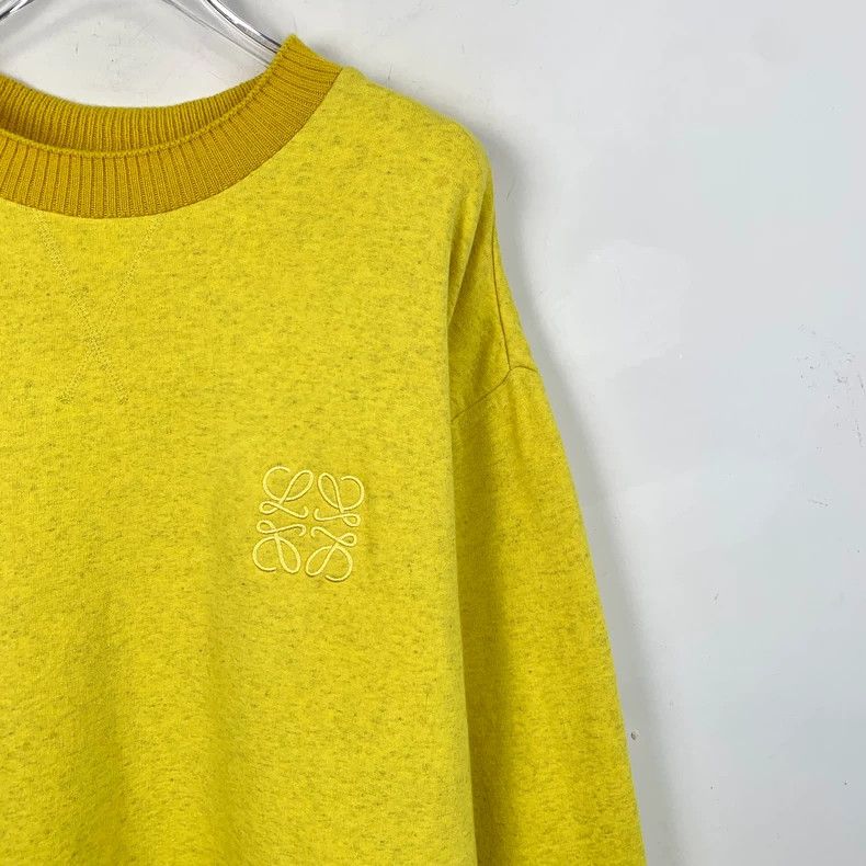 Loewe Loewe Yellow logo embroidered cotton round neck long sleev Size S / US 4 / IT 40 - 3 Thumbnail