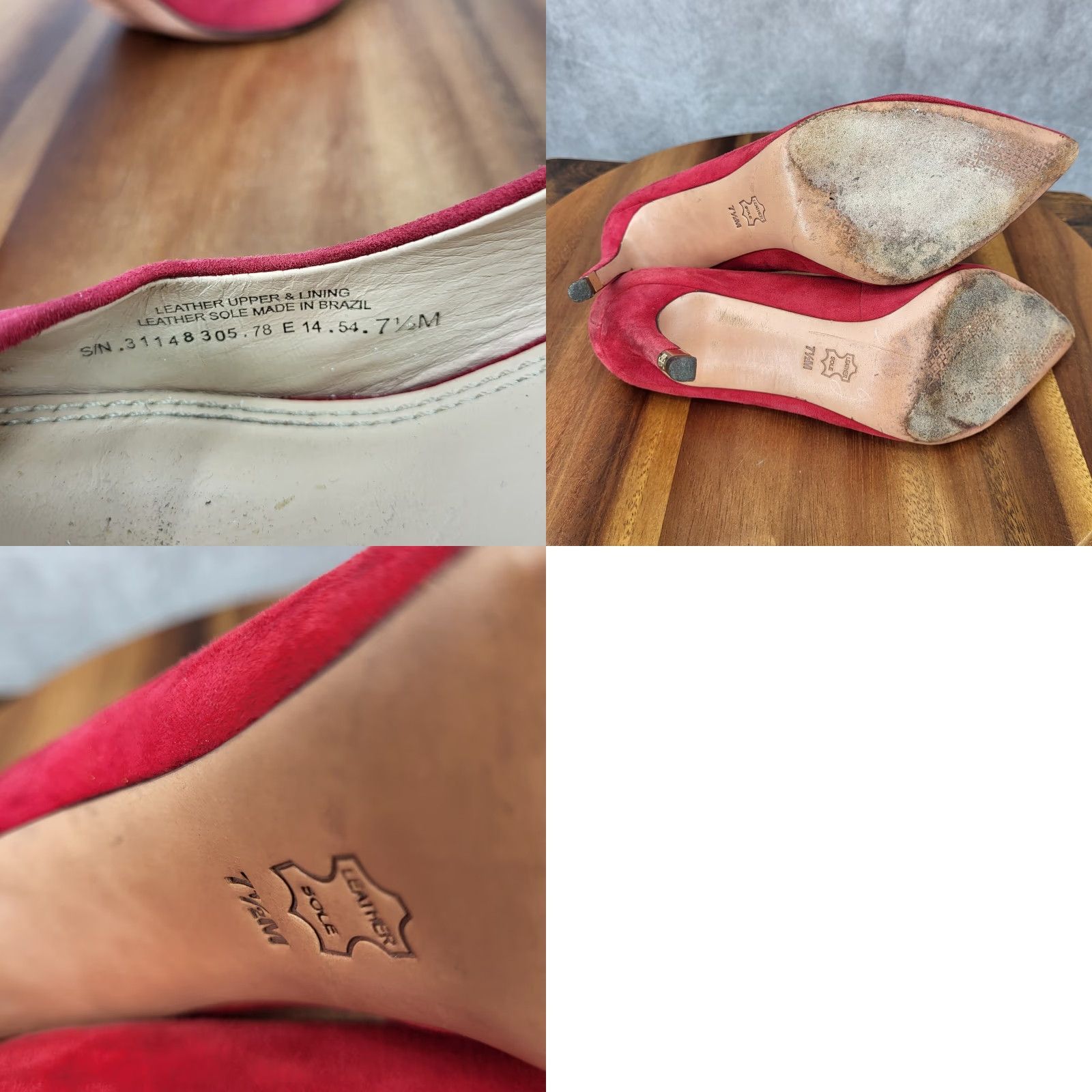 Tory Burch Tory Burch Pump Heels Womens Size 7.5 Red Suede Leather Pointed Toe Stiletto Size US 8 / IT 38 - 9 Thumbnail