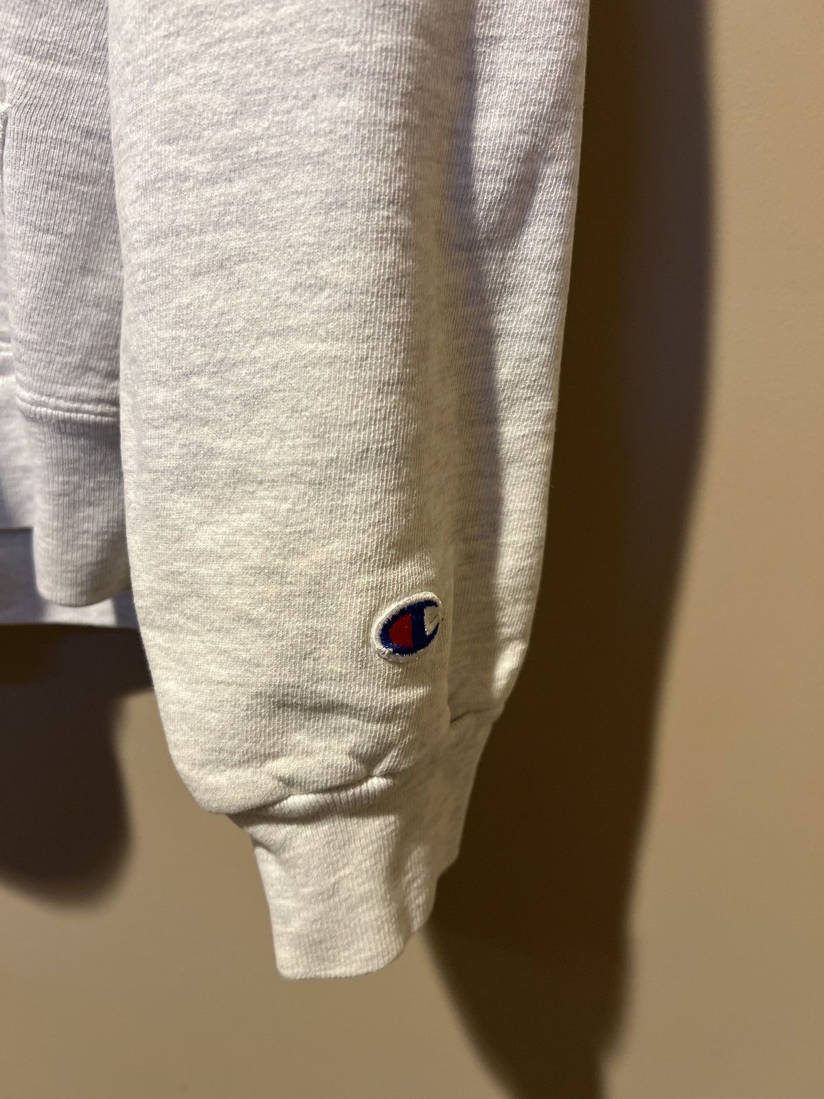 Champion Vintage Champion Grey Blank Spellout Hoodie 1990s Size US XL / EU 56 / 4 - 4 Thumbnail