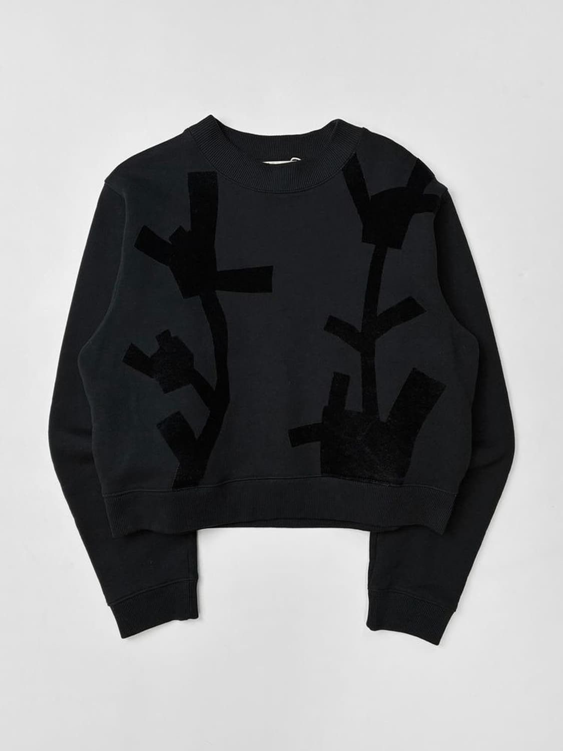 Acne Studios Acne Studios Black Bird flower PAW14 Crewneck Sweater Size S / US 4 / IT 40 - 2 Thumbnail
