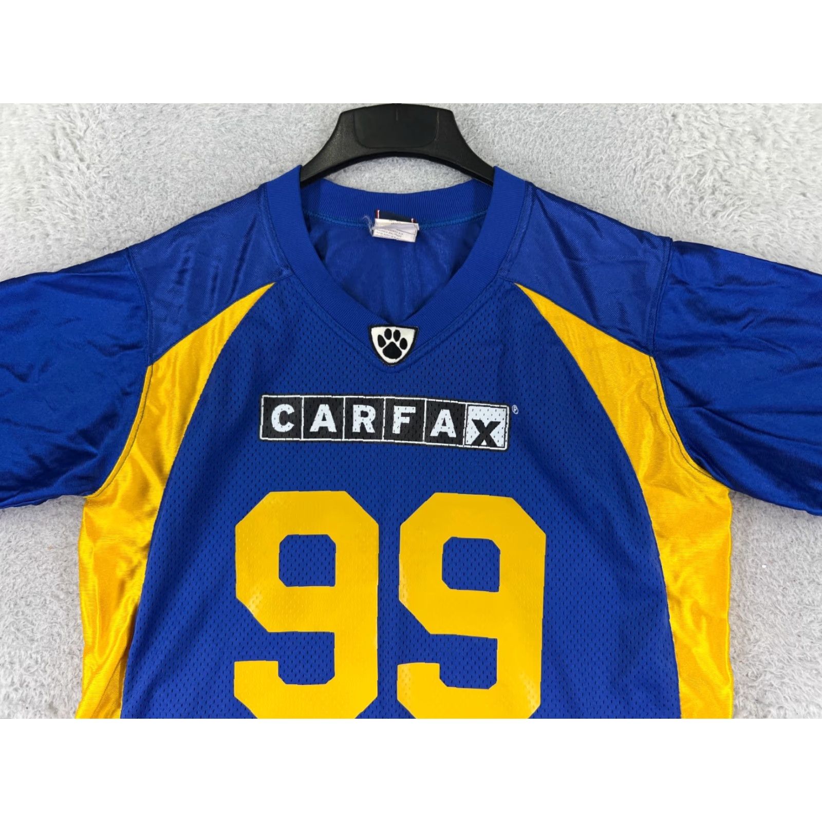 Vintage VINTAGE Carfax Jersey Shirt Adult Large Blue Yellow #99 Short Sleeve Nylon Logo Embroidered Mens T-Shirt Car Size US L / EU 52-54 / 3 - 4 Thumbnail