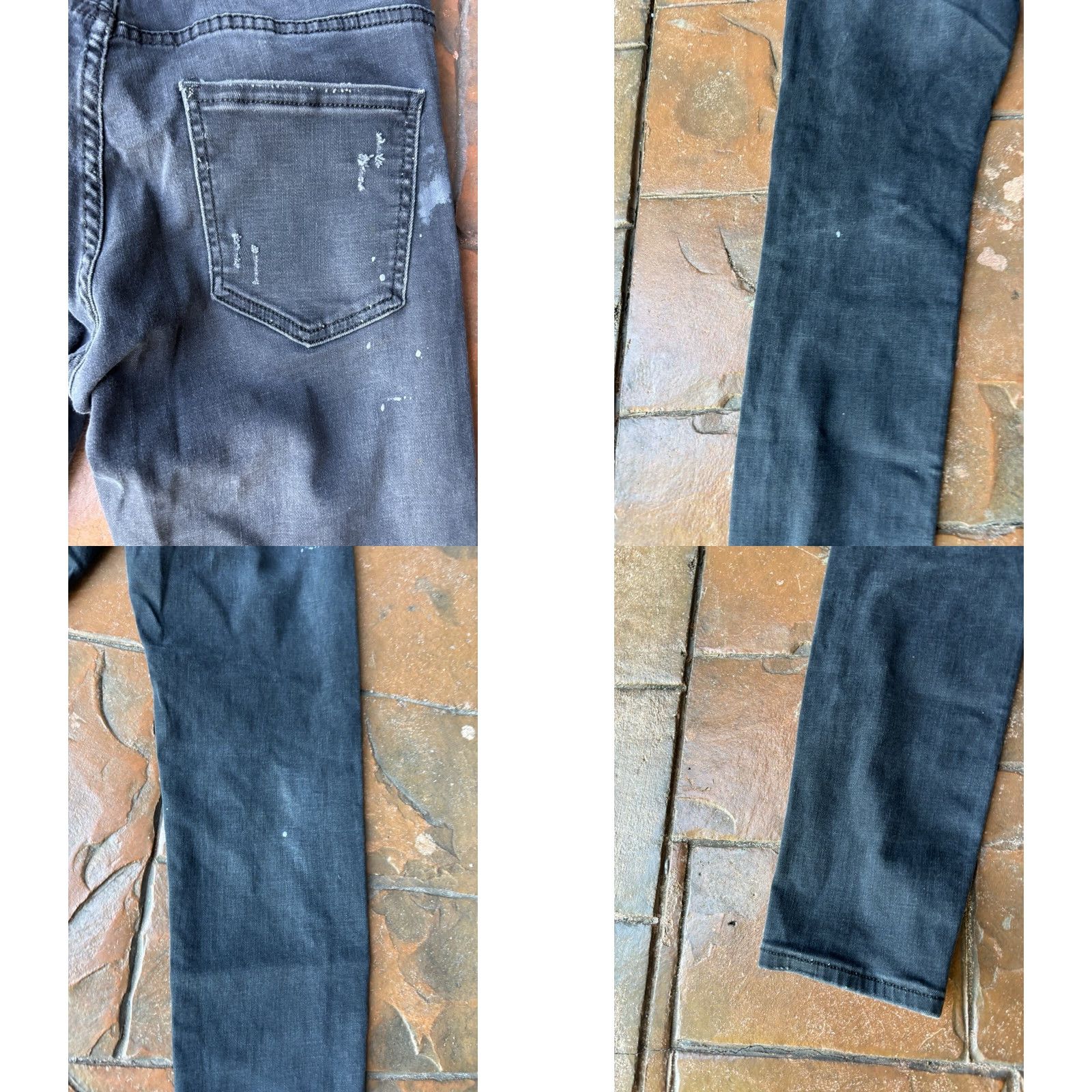Dsquared2 Dsquared2 Slim Jeans Mens 48 29.5x31 Distressed Black Button Fly Straight Leg Jeans Mens/Blue Denim Slim 5-Pocket Modern Straight N/A Size US 32 / EU 48 - 9 Thumbnail