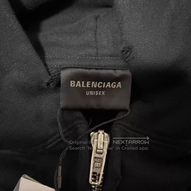 Balenciaga Balenciaga English Letter Mud-Dyed Sanskrit Zippered Hoode Size US M / EU 48-50 / 2 - 4 Thumbnail