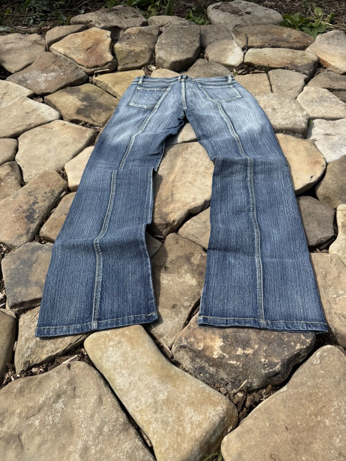 Vintage Vintage If Six Was Nine Style Faded Flared Y2k Pants Size 36" / US 14 / IT 50 - 1 Thumbnail