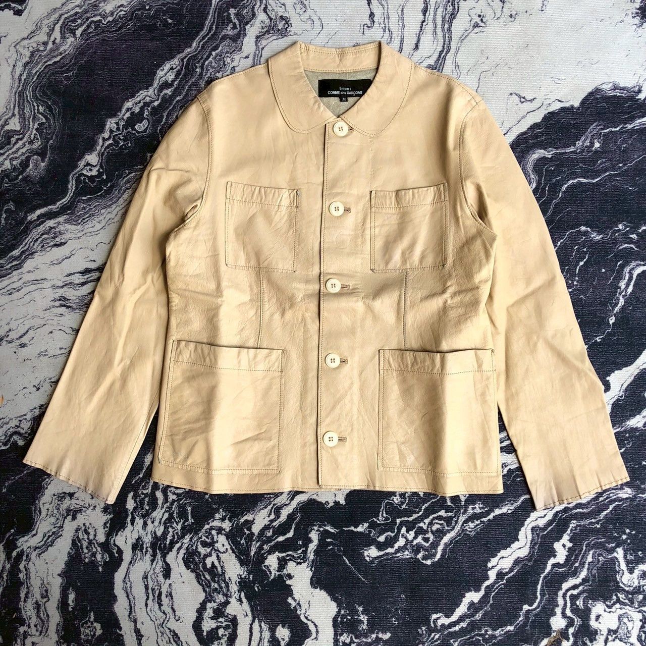 Comme des Garcons Comme des Garcons Tricot Vintage Leather Jacket Size US M / EU 48-50 / 2 - 1 Thumbnail