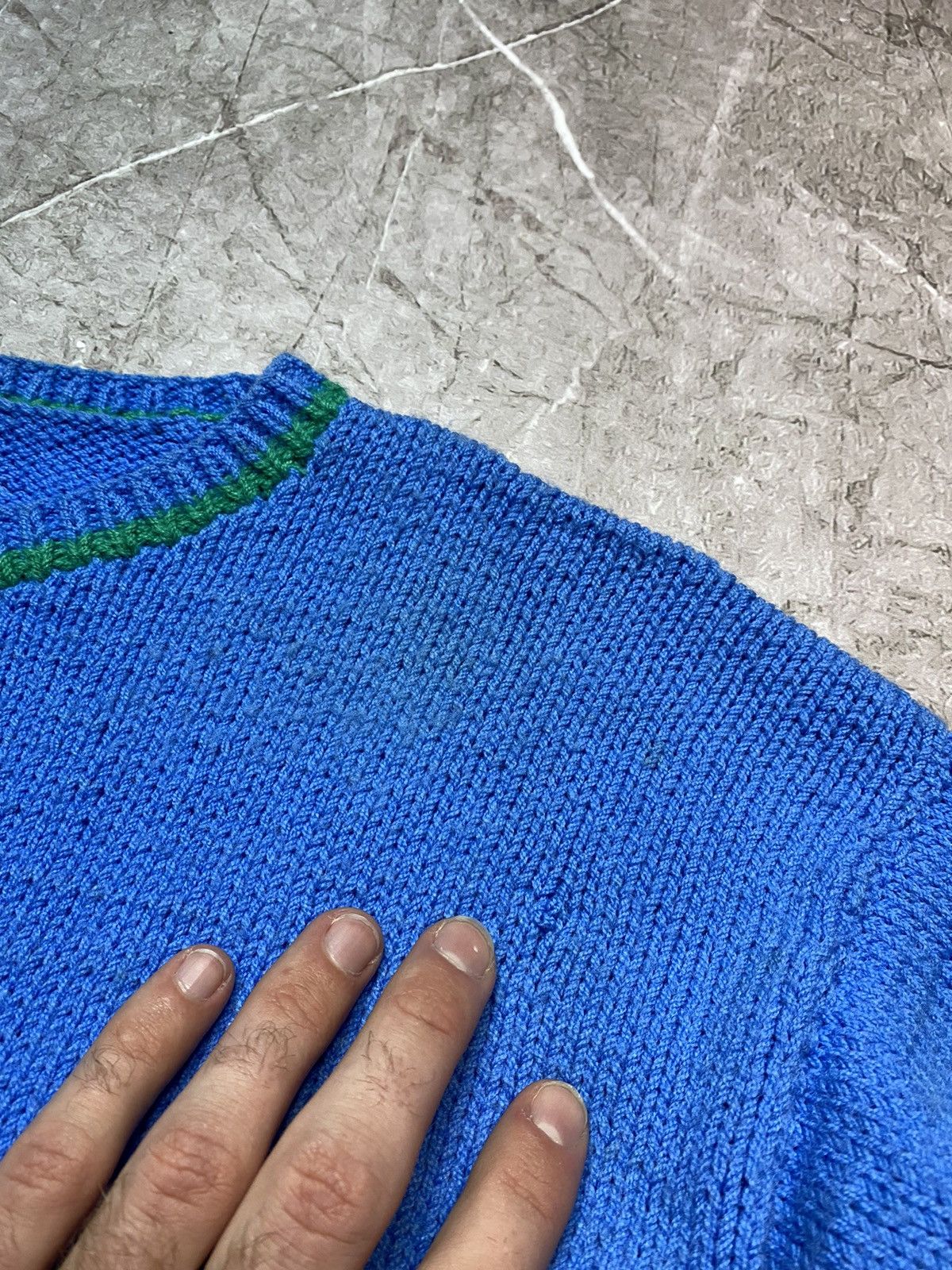 Handmade × Vintage Vintage hand knit golf sweater Size US L / EU 52-54 / 3 - 2 Thumbnail
