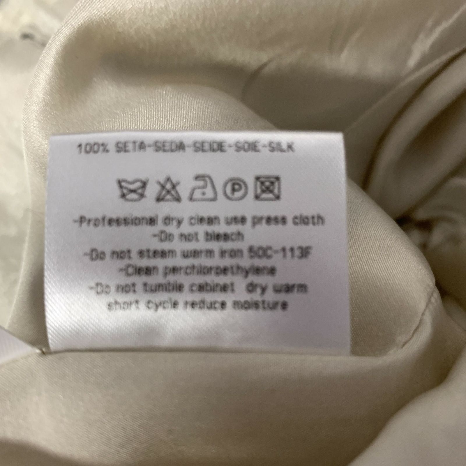 Giorgio Armani GIORGIO ARMANI Size 2 Cream Cotton Blend Floral Jacket Size XS / US 0-2 / IT 36-38 - 7 Thumbnail