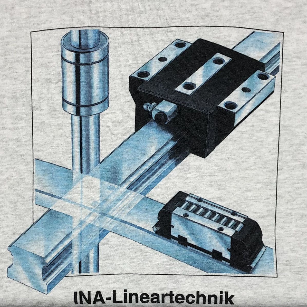 Vintage 90s INA Linear Technology Industrial Art Screen Stars Tee Size US M / EU 48-50 / 2 - 2 Thumbnail