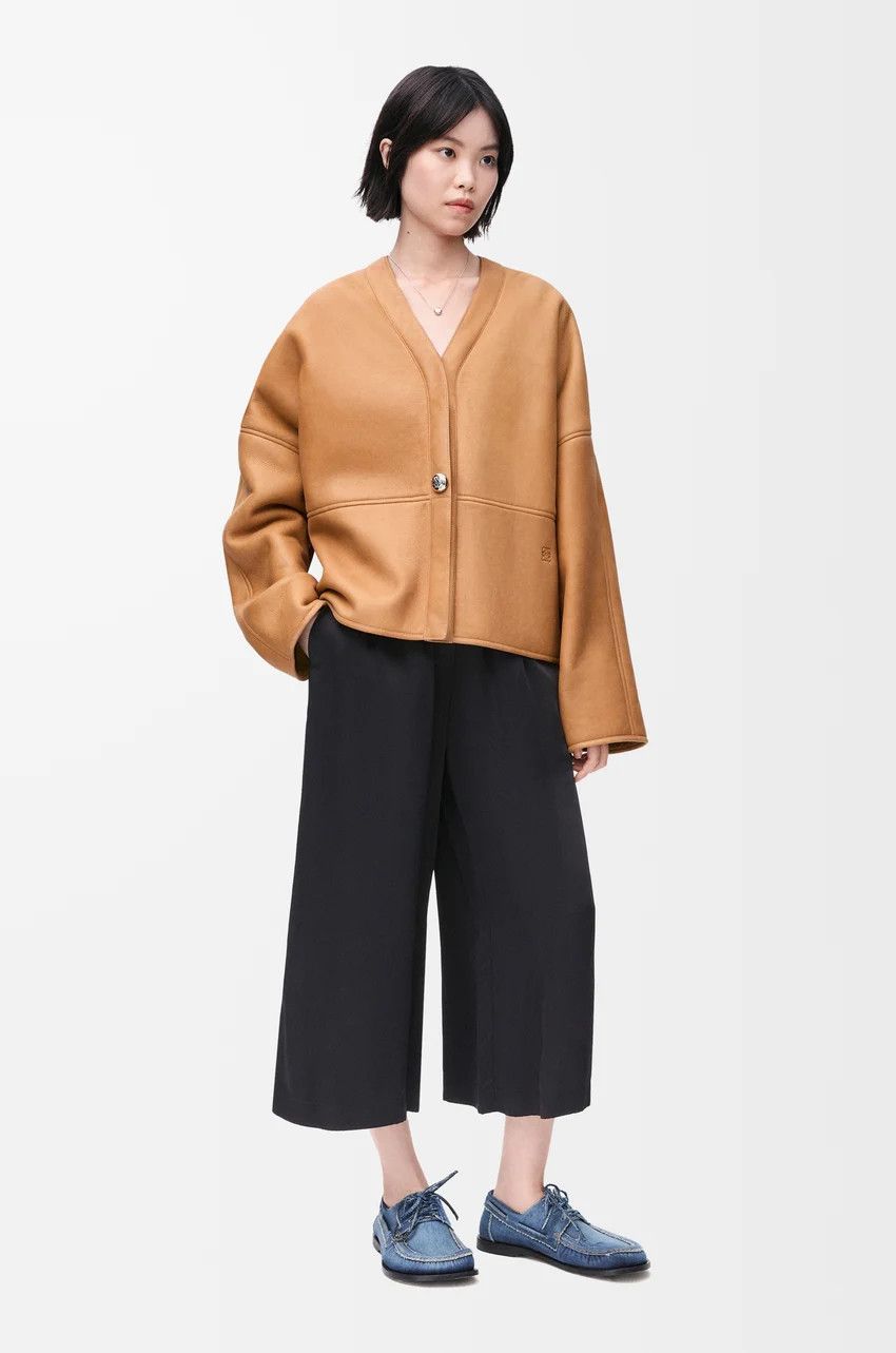 Loewe o1loc1c0525 Cropped Trousers In Viscose in Black Size 28" / US 6 / IT 42 - 2 Thumbnail