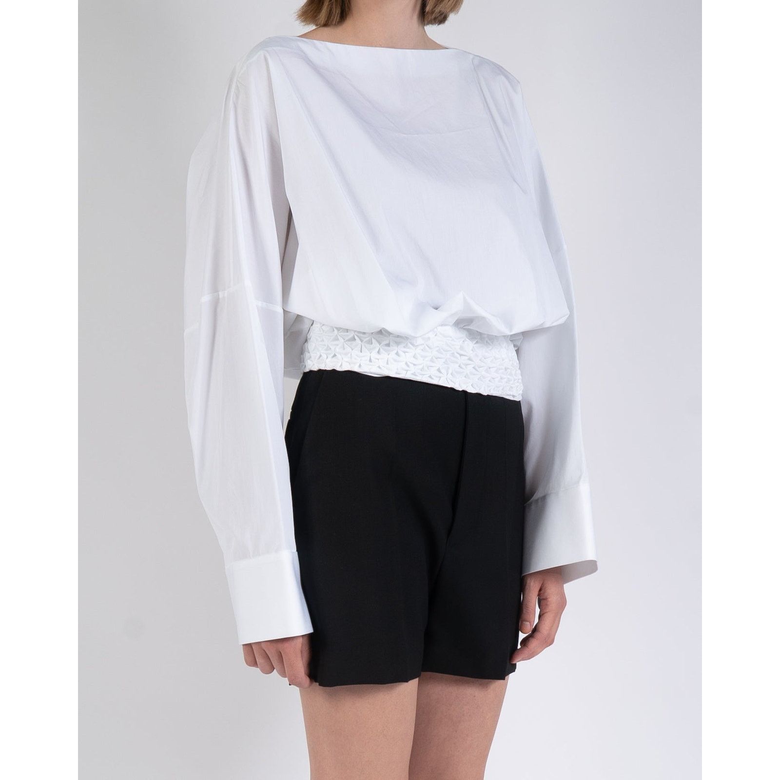 Haider Ackermann SS17 White Boatneck Shirt Top Size XS / US 0-2 / IT 36-38 - 3 Thumbnail