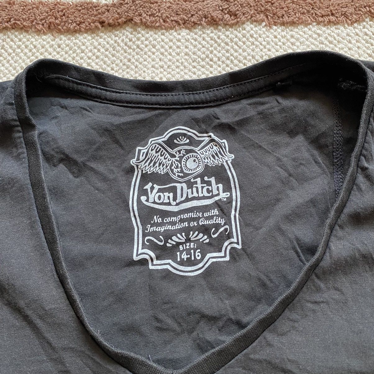 Von Dutch VON DUTCH Y2K FADED V NECK T SHIRT Size US S / EU 44-46 / 1 - 3 Thumbnail