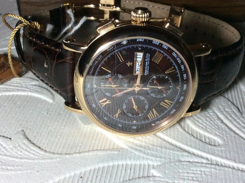Designer dreyfuss&co men's rose gold dial brown leather strap watch Size ONE SIZE - 7 Thumbnail