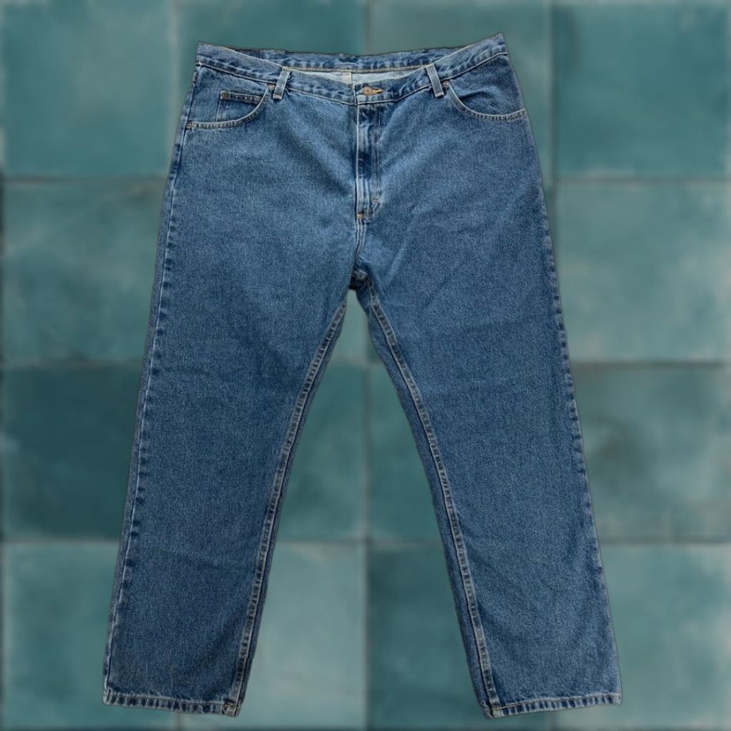 Wrangler Wrangler Premium Five Star Jeans Mens 42x30 Medium Wash Blue Denim Straight Leg Denim Jeans Size US 42 / EU 58 - 1 Thumbnail