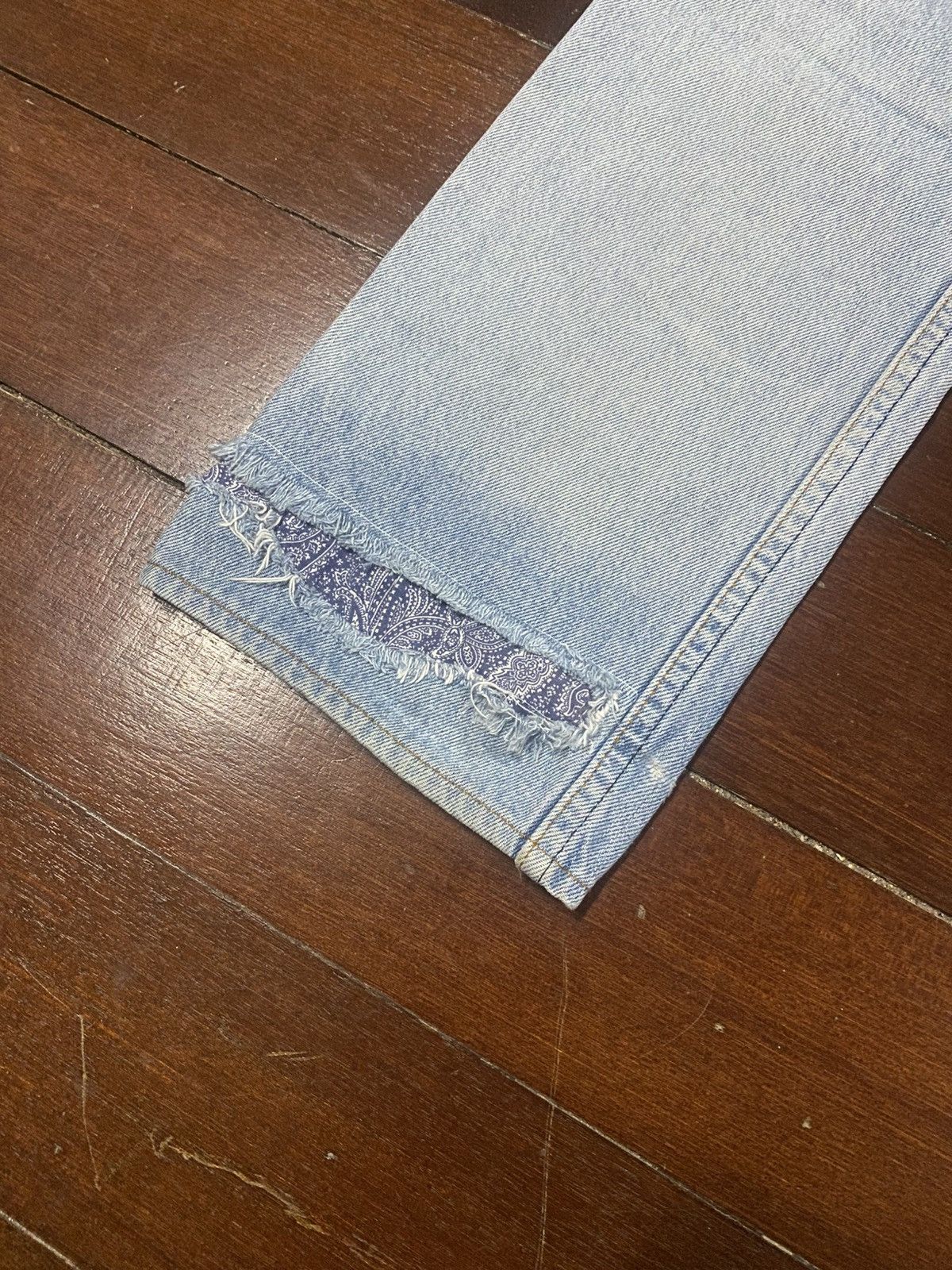 Levi's Vintage 70s 80s Levis 501 distressed rework patch mud wash Size US 30 / EU 46 - 13 Thumbnail