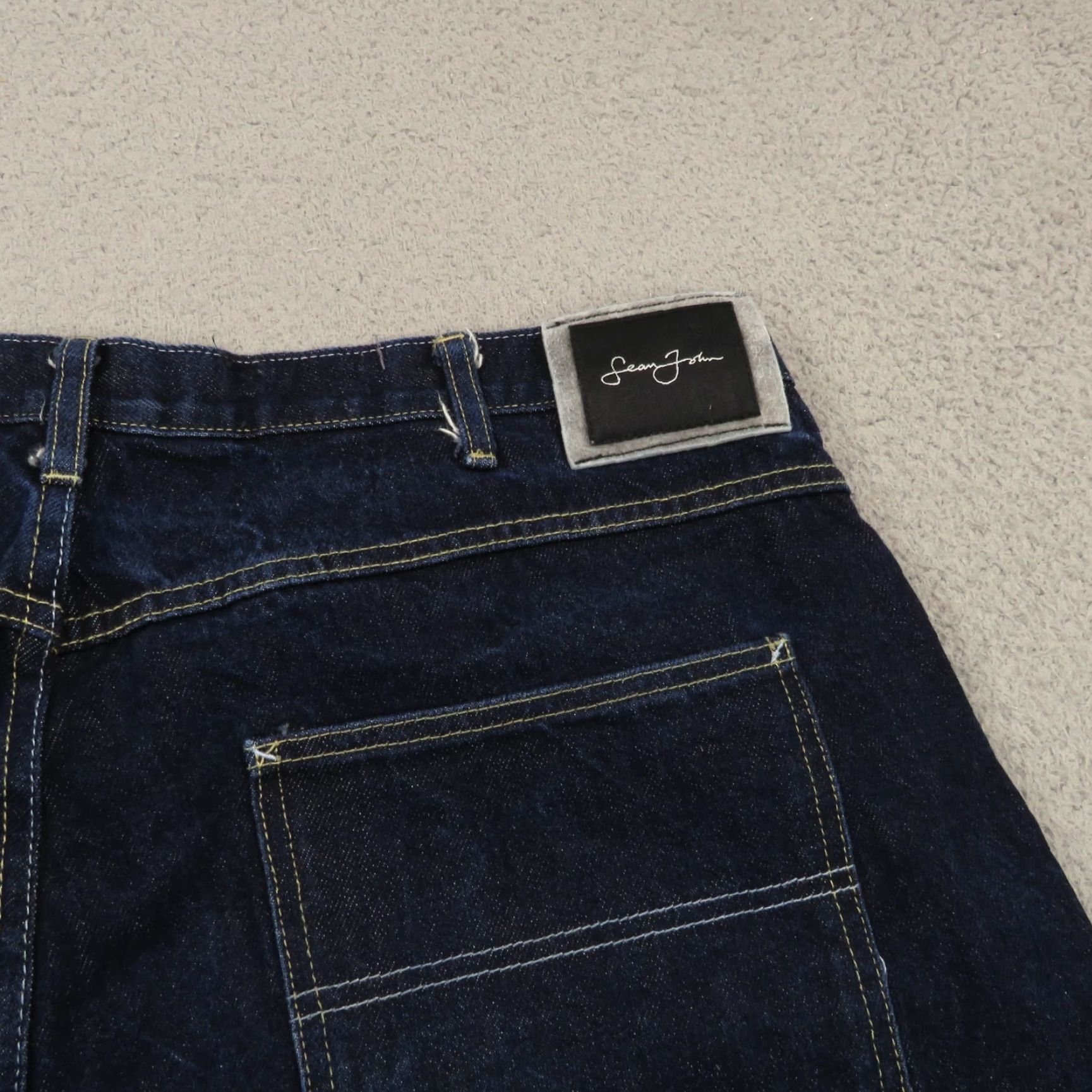 Sean John VINTAGE Sean John Baggy Jeans Mens 40 Y2K Skater Grunge Pipes Carpenter 10" Leg Opening VTG Jeans Mens 40 Blue Cotton Denim 5-Pocket Mens Size US 40 / EU 56 - 6 Thumbnail