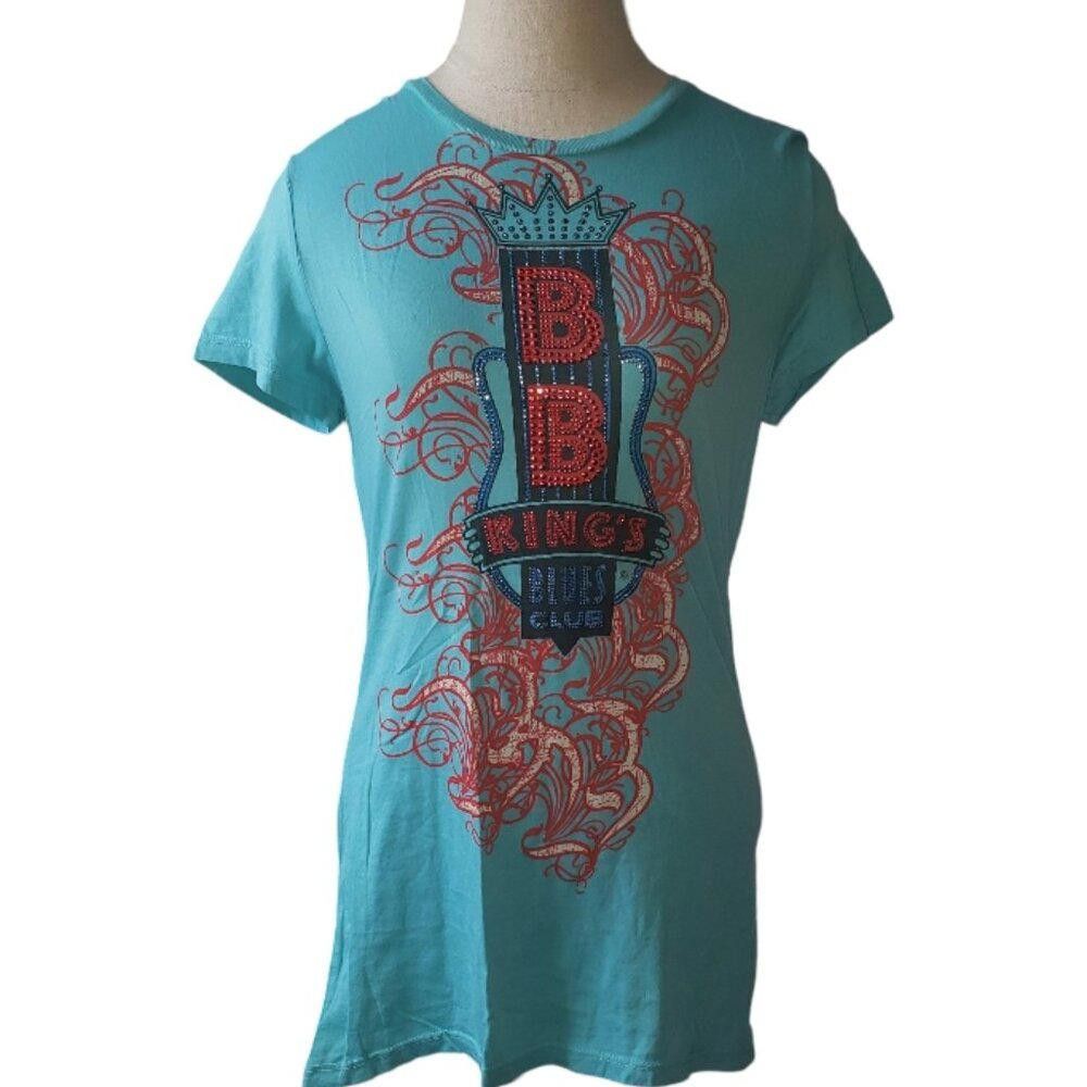 Designer CT1641 Bee Easy "BB Kings Blues Club Sequined Tee XL Size XL / US 12-14 / IT 48-50 - 1 Thumbnail