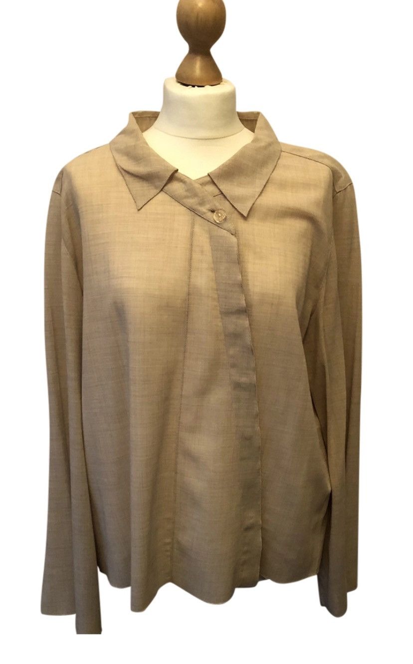 Chanel CHANEL Wool Gauze Blouse, A/W 1999 Size L / US 10 / IT 46 - 11 Thumbnail