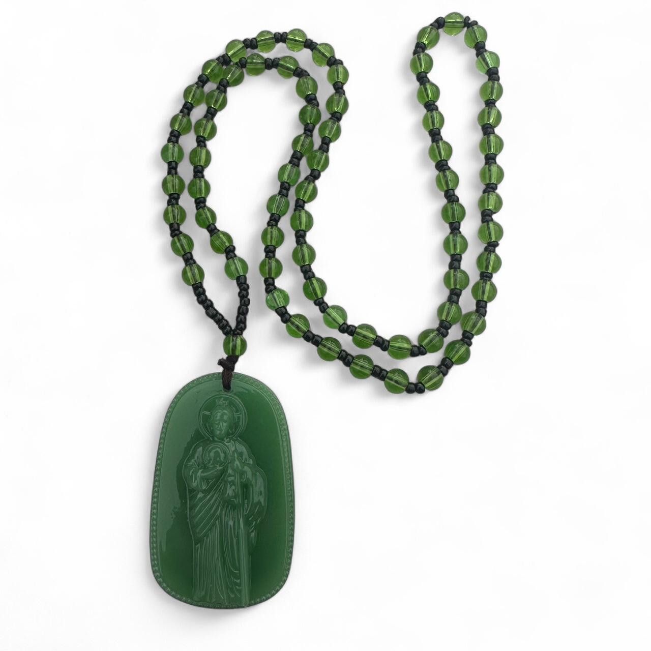 Other Green Jade Saint Jude Buddha style necklace Size ONE SIZE - 1 Thumbnail