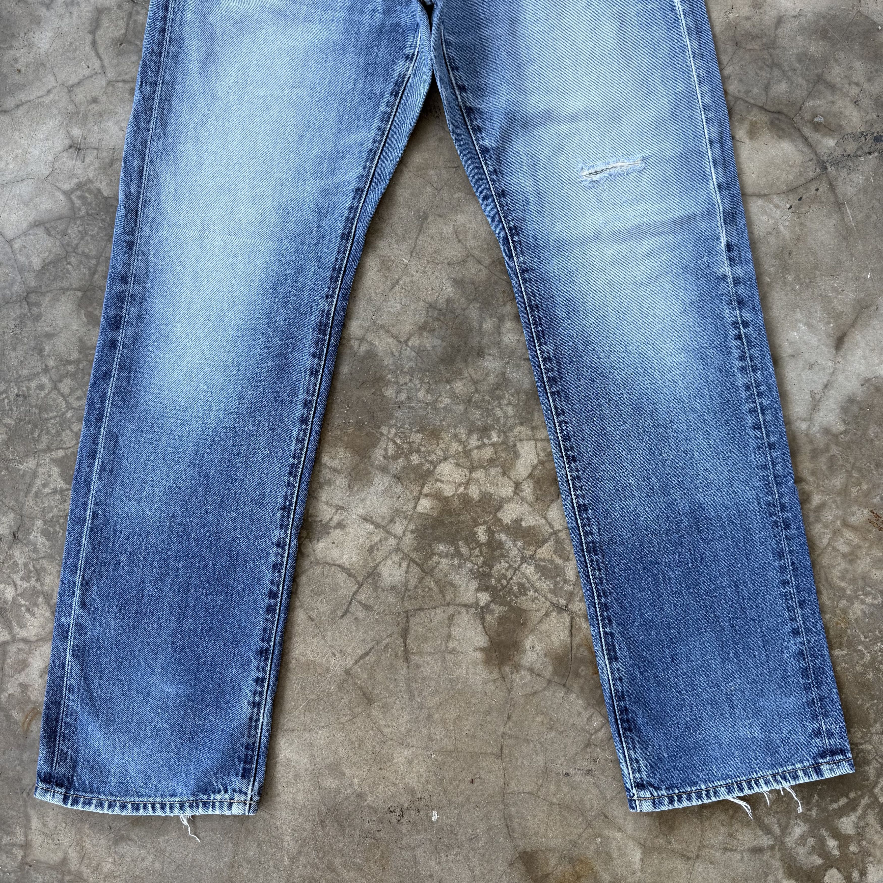 Jean Vintage Japanese Faded Stone Wash Denim Jean W34 Size US 34 / EU 50 - 3 Thumbnail