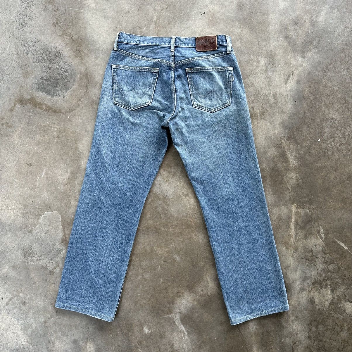 Japanese Brand Vintage Edwin Faded Rusty Denim Jean Pant W32 Size US 32 / EU 48 - 10 Thumbnail