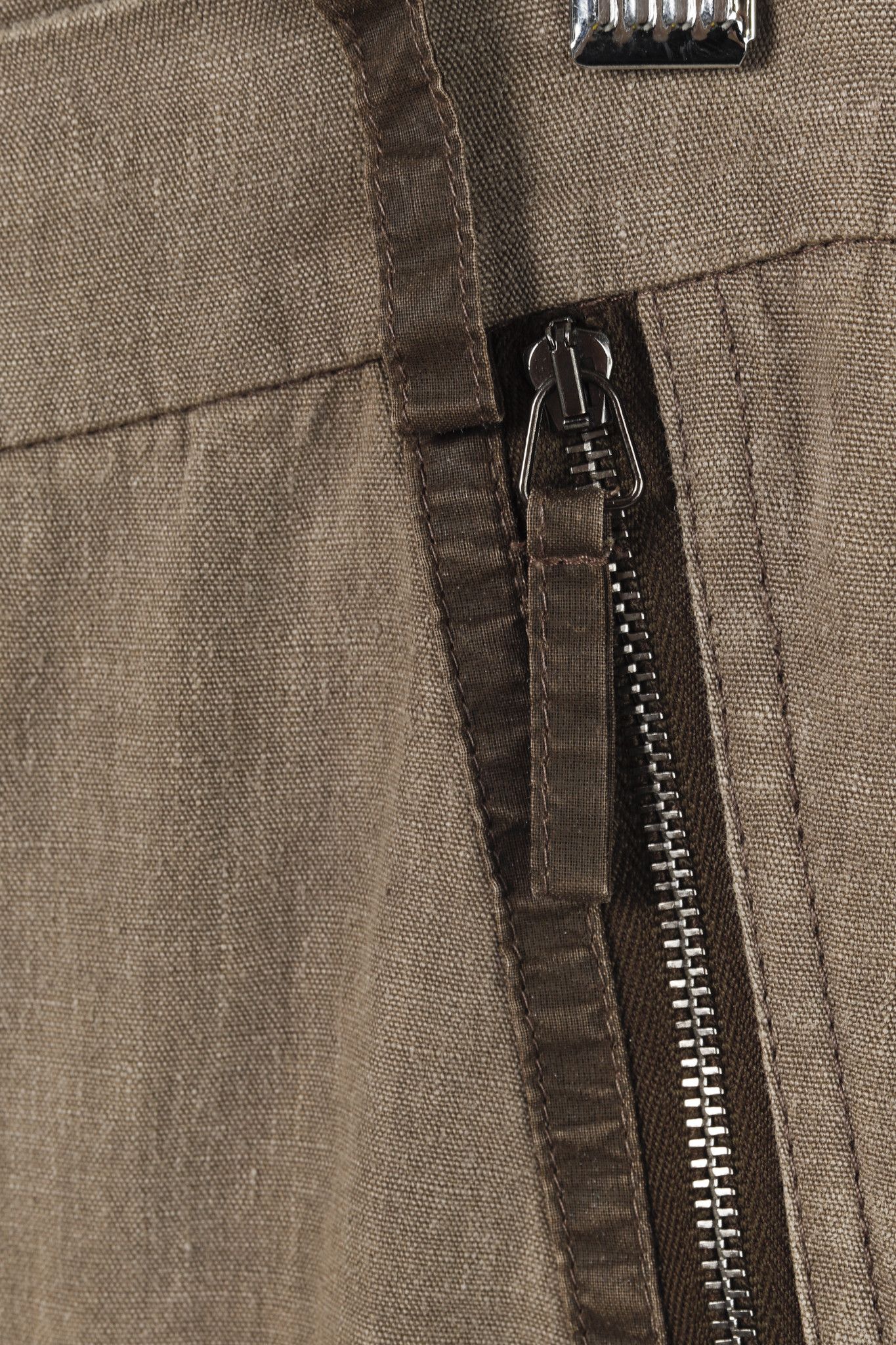 Annette Gortz Annette Gortz Rai Brown Linen Trim-Detail Zip-Pocket Culotte Size 32" / US 10 / IT 46 - 5 Thumbnail