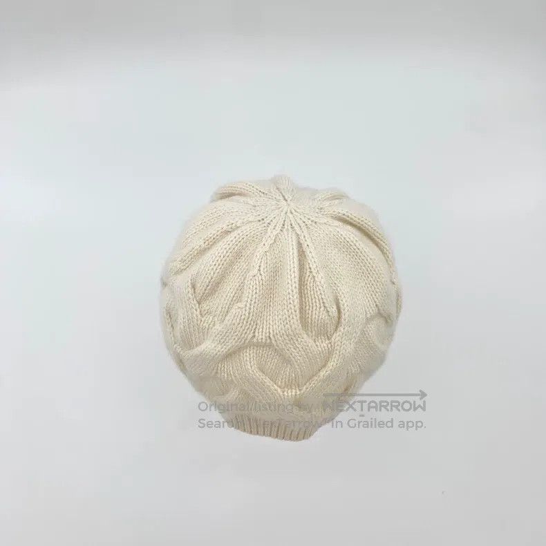 Loro Piana Loro Piana size M Beige Ribbed Cashmere Knit Woolen Cap Size ONE SIZE - 5 Thumbnail