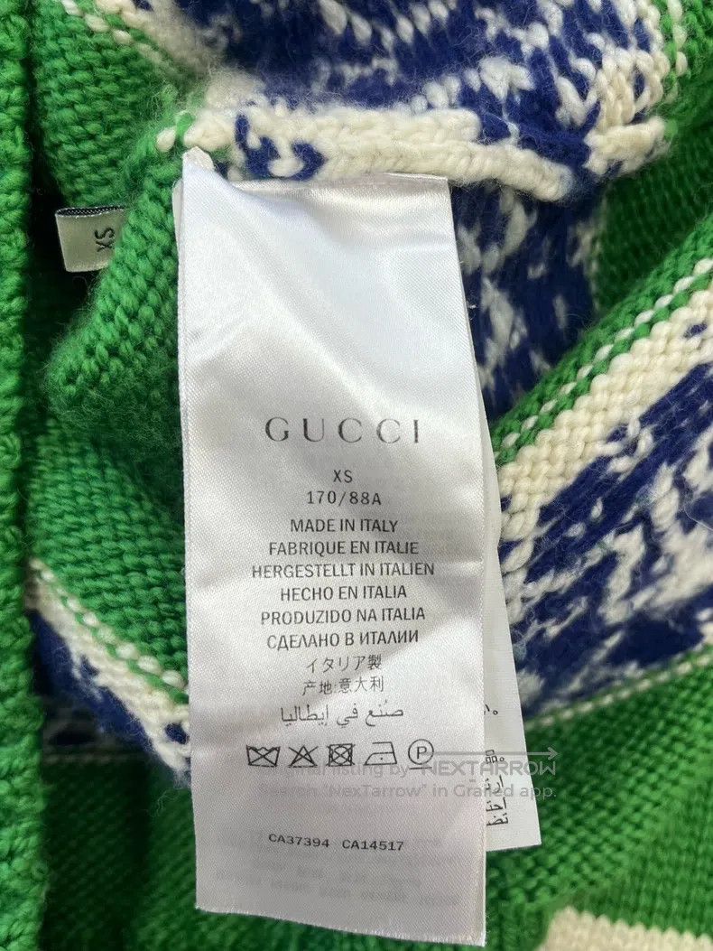 Gucci Gucci White and green striped GG knitted cardigan coat Size XS / US 0-2 / IT 36-38 - 4 Thumbnail