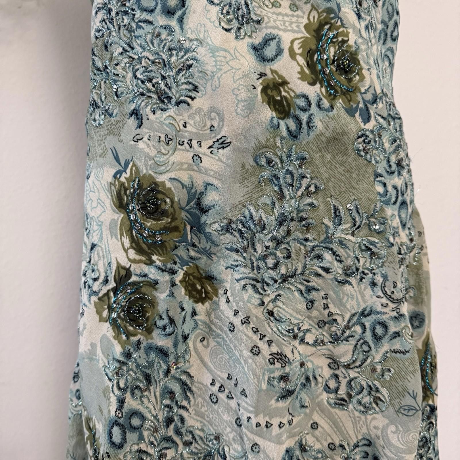 Cartoon Network Fairy Whimsical y2k paisley green teal asymmetrical dress Size S / US 4 / IT 40 - 6 Thumbnail