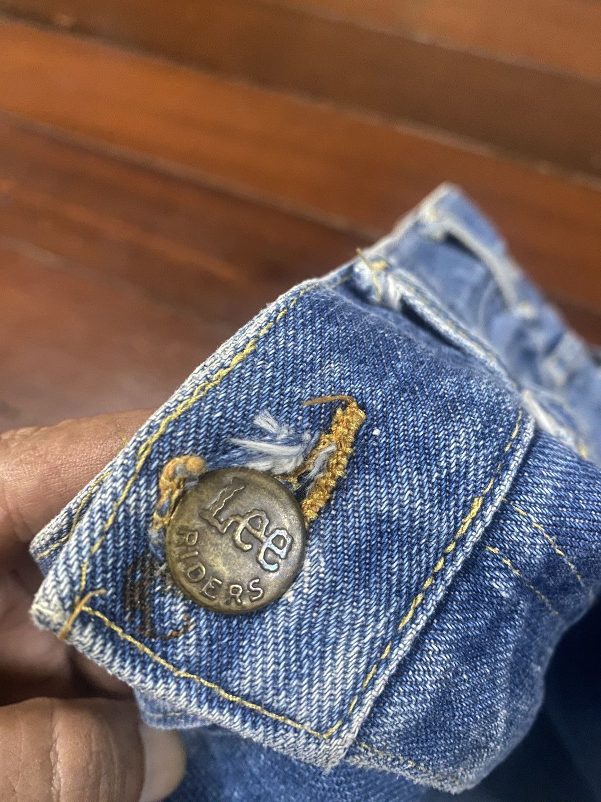 Lee Vintage 60s 70s talon 42 LEE mud wash dirty wash flare Jean Size US 34 / EU 50 - 20 Thumbnail
