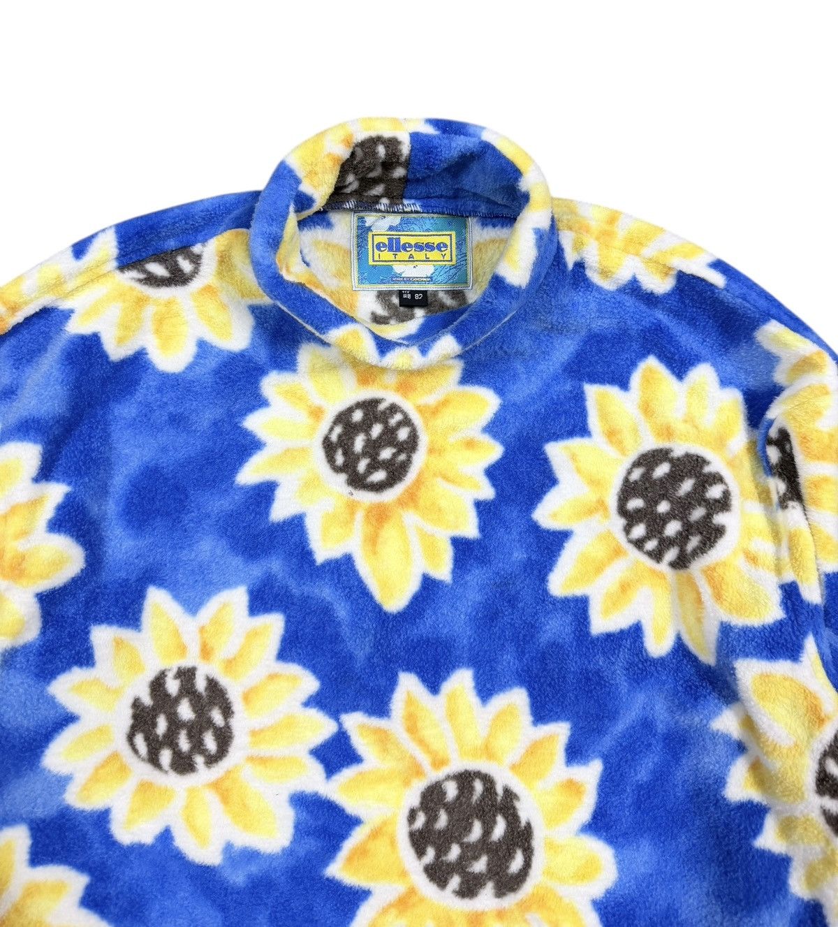 Ellesse Vtg🔥Ellesse Italia Sunflower Fleece Highneck Pullover Size US M / EU 48-50 / 2 - 2 Thumbnail