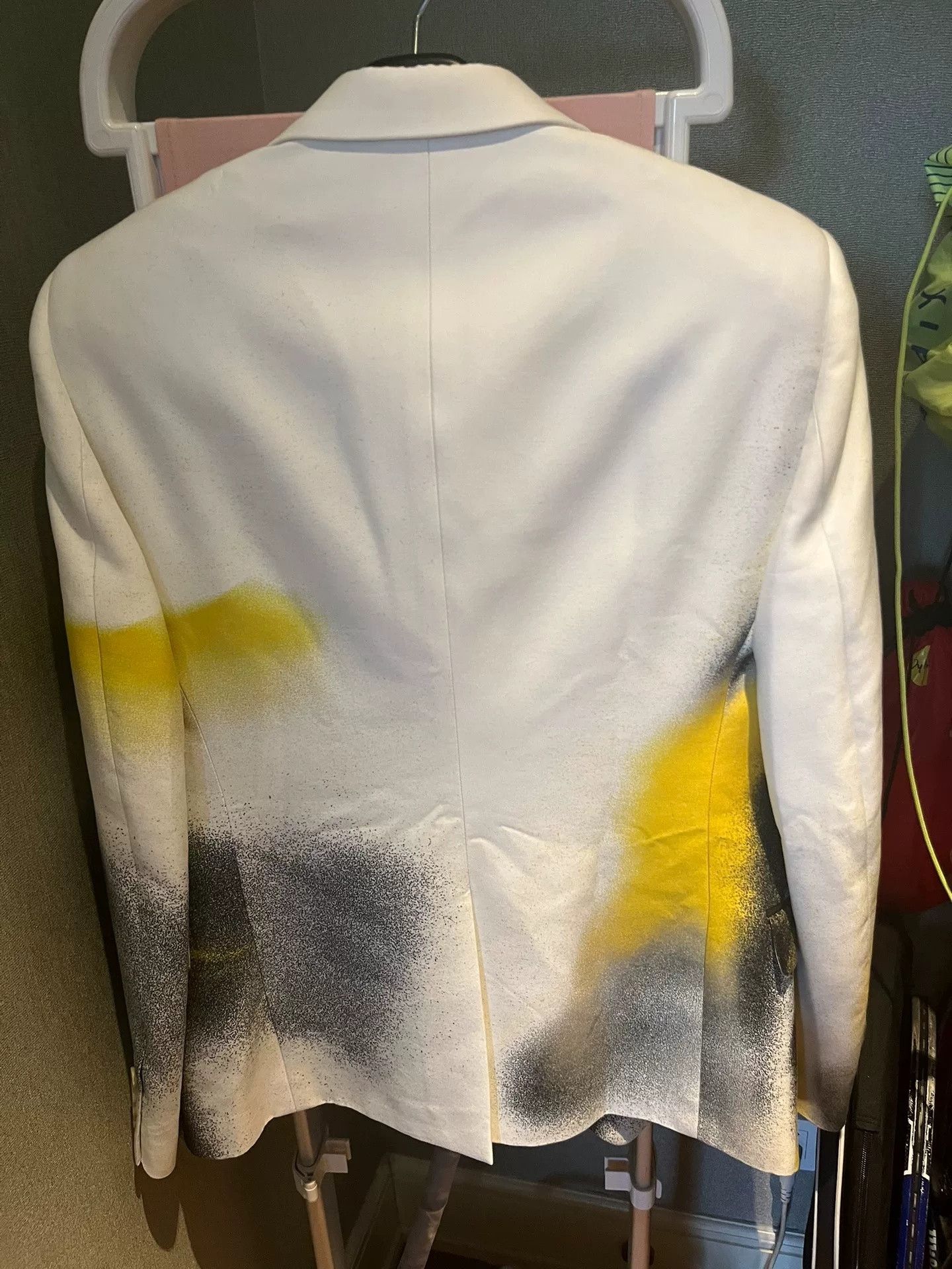 Alexander McQueen Alexander McQueen Yellow Gray Spray Suit Set Size US S / EU 44-46 / 1 - 9 Thumbnail