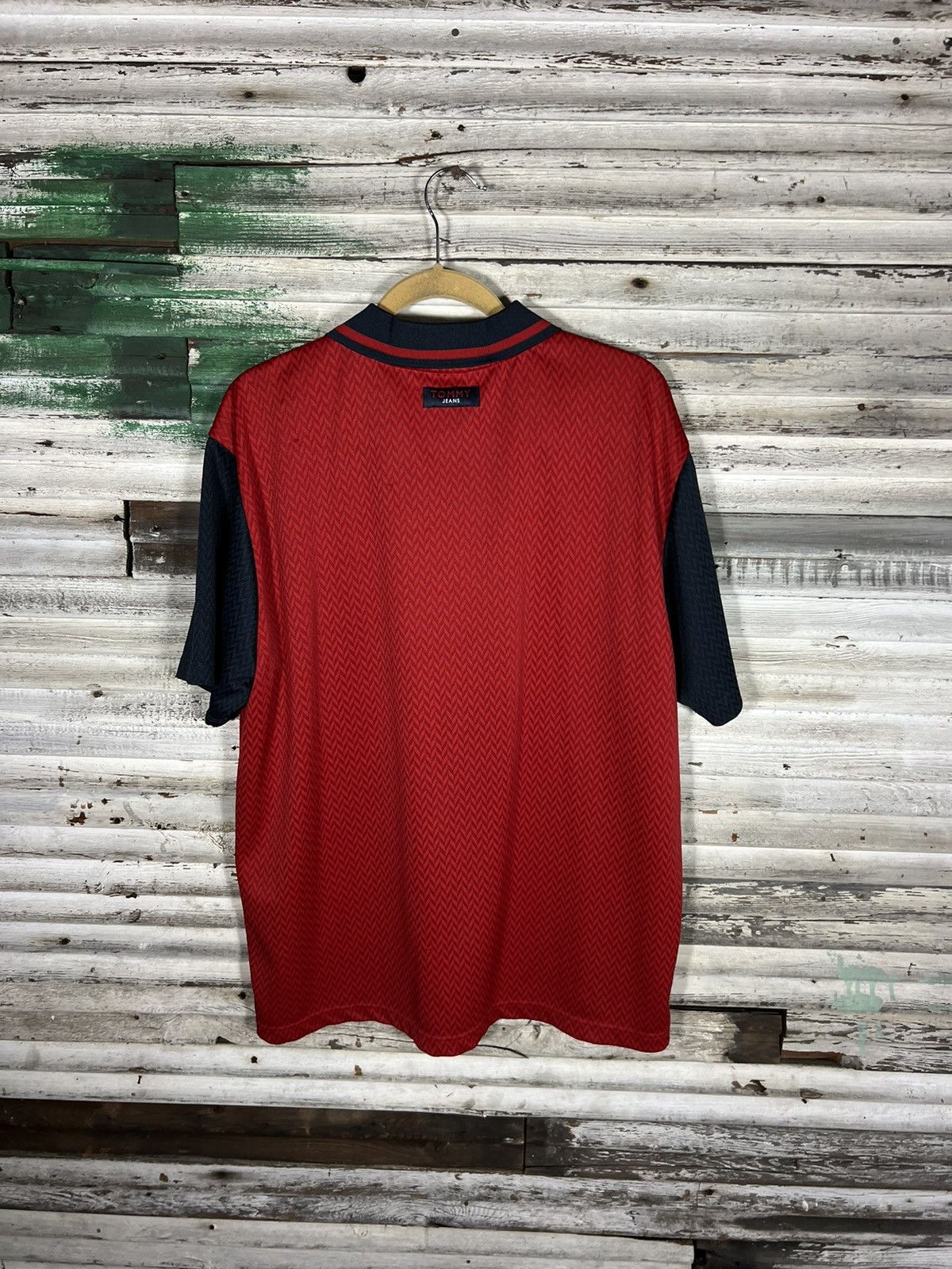 Tommy Hilfiger × Vintage Vintage Tommy Hilfiger Soccer Jersey Size US XL / EU 56 / 4 - 7 Thumbnail