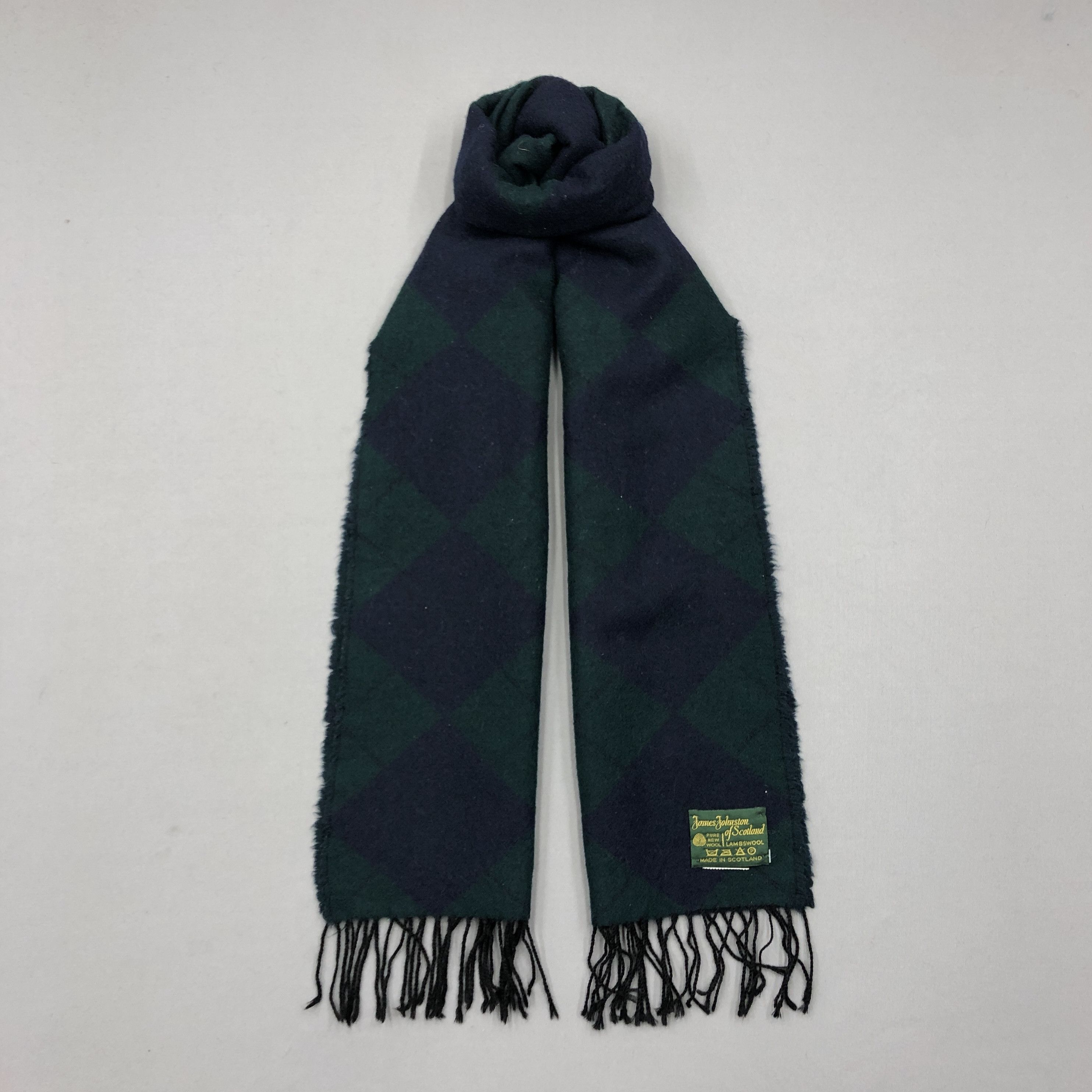 Johnstons Of Elgin Vintage James Johnston Scarf Muffler Wool Cashmere Scarves Size ONE SIZE - 1 Thumbnail
