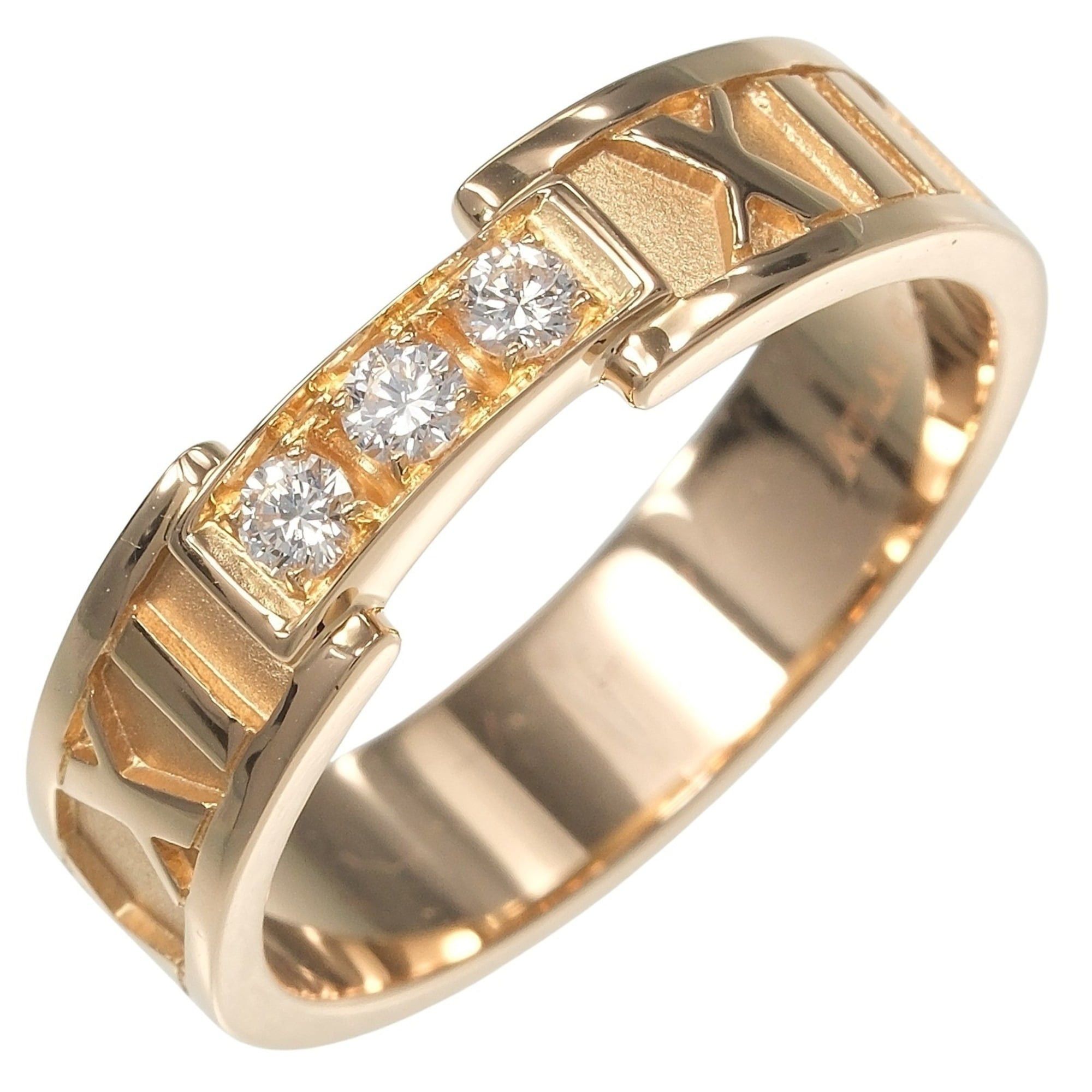 Tiffany & Co. Tiffany & Co. Atlas ring, size 14, 18K pink gold with diamonds, approximately 5.27g. Size ONE SIZE - 1 Thumbnail