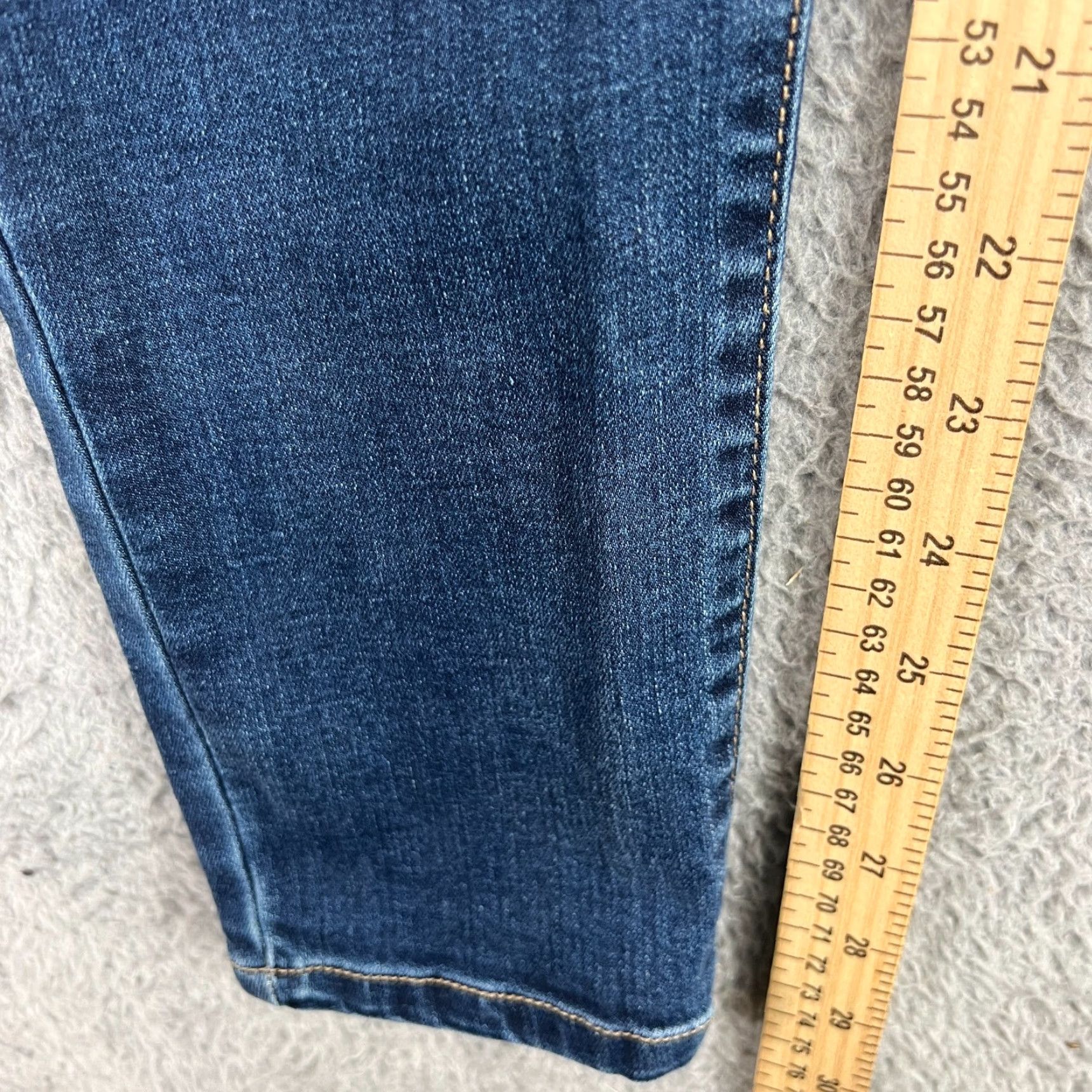 Denime VINTAGE Fairlane Jeans Women Skate Skinny Cropped 30 Inseam Blue Denim 30 Stretch Slim Non-Defining Womens Size 29" - 2 Thumbnail