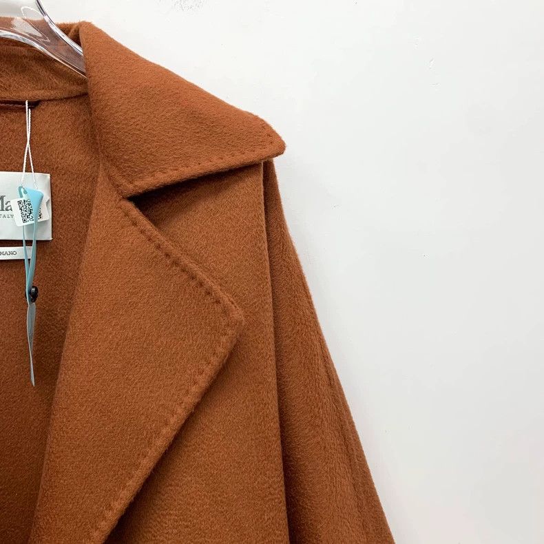 Max Mara Max Mara Dark Brown Cashmere Lapel Long Sleeve Belted Coat Size XS / US 0-2 / IT 36-38 - 3 Thumbnail