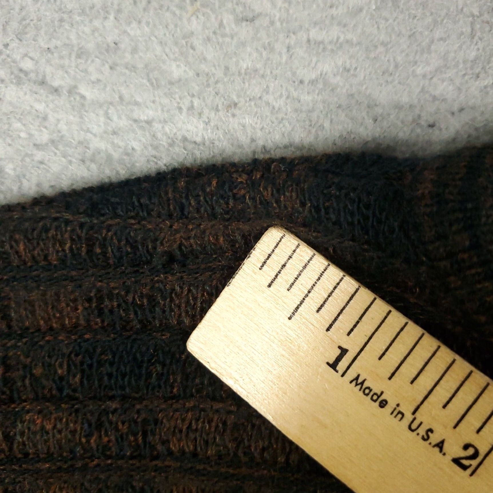 IDEA VINTAGE Idea Uomo Sweater Mens Medium Brown Plaid Pullover Knit Crew Neck Regular Fit Italy Size US M / EU 48-50 / 2 - 5 Thumbnail
